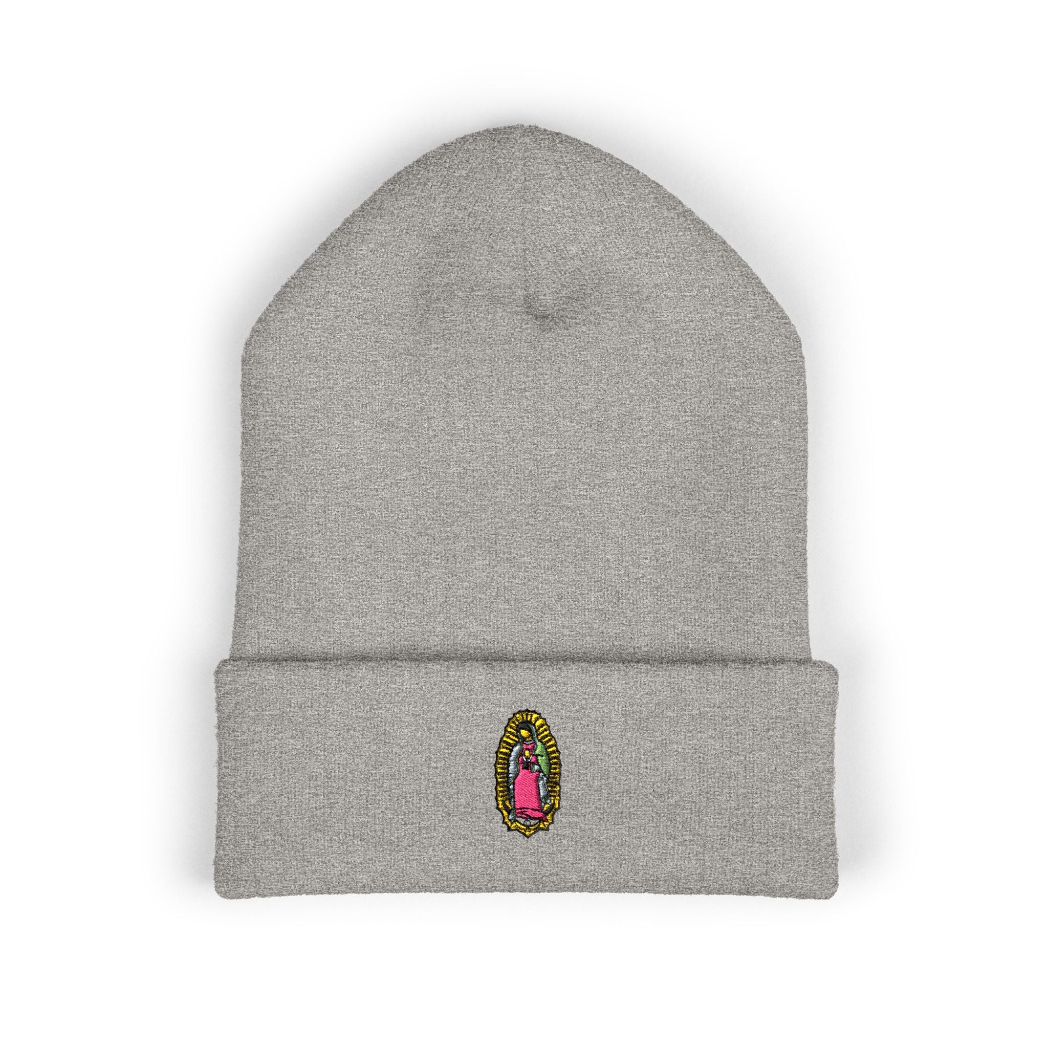 Gorro bordado de Nuestra Señora de Guadalupe | Gorro de punto católico moderno 