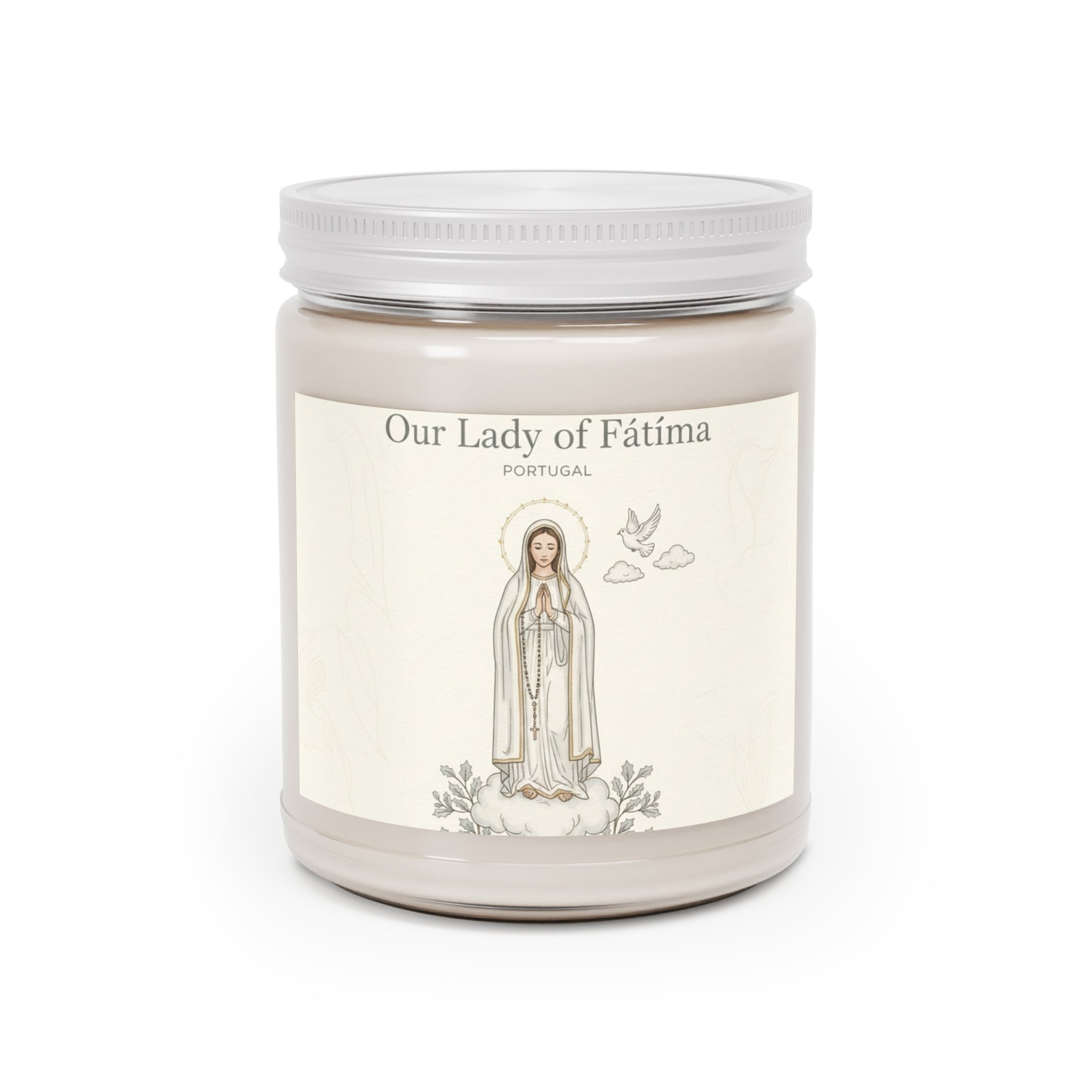 Our Lady of Fatima - Scented Soy Candle | Relaxing Home Decor, Spiritual Gifts, Mindfulness, Aromatherapy, Candle Gifts