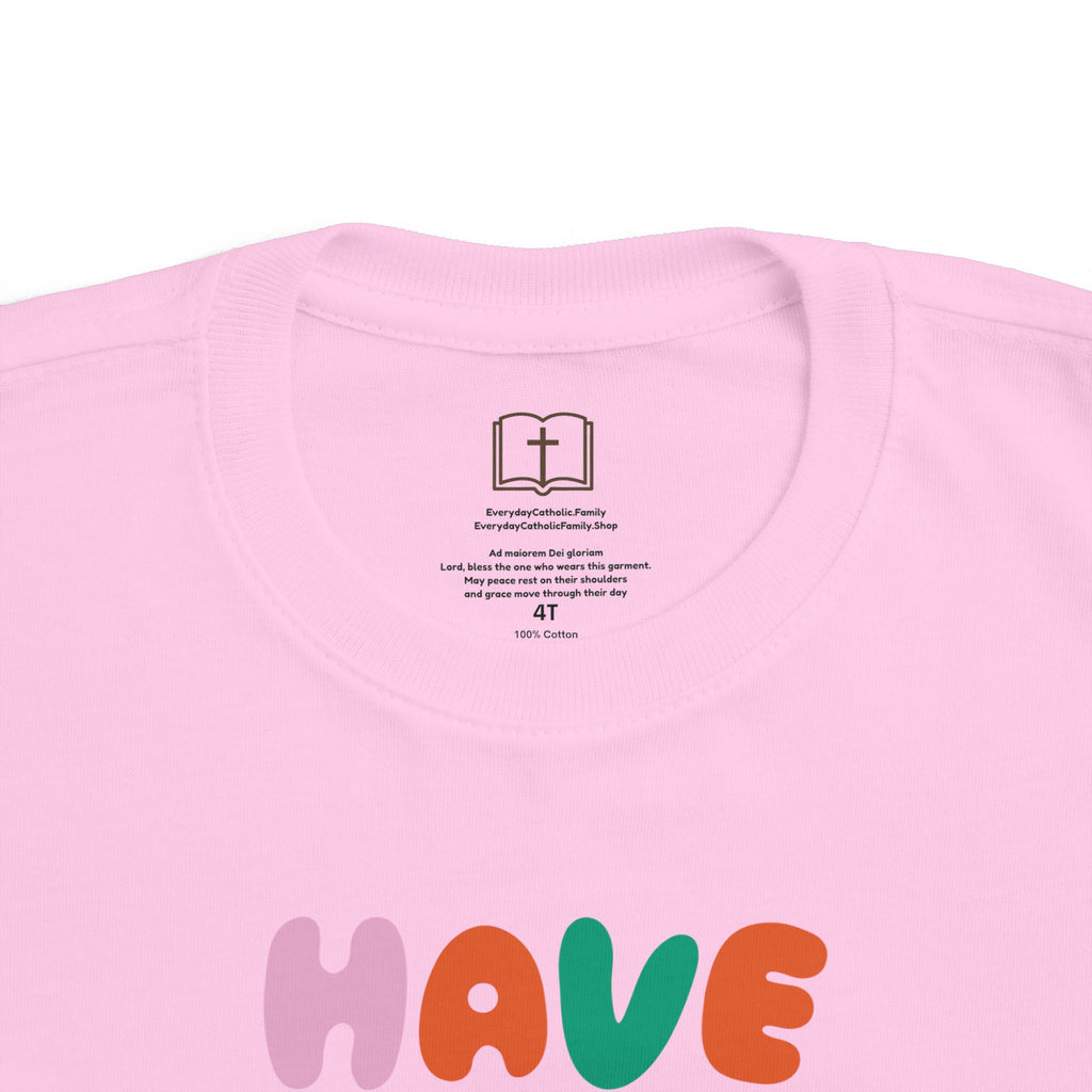 Camiseta "Ten Fe" para niños pequeños | Camiseta cristiana inspiradora para niños y niñas