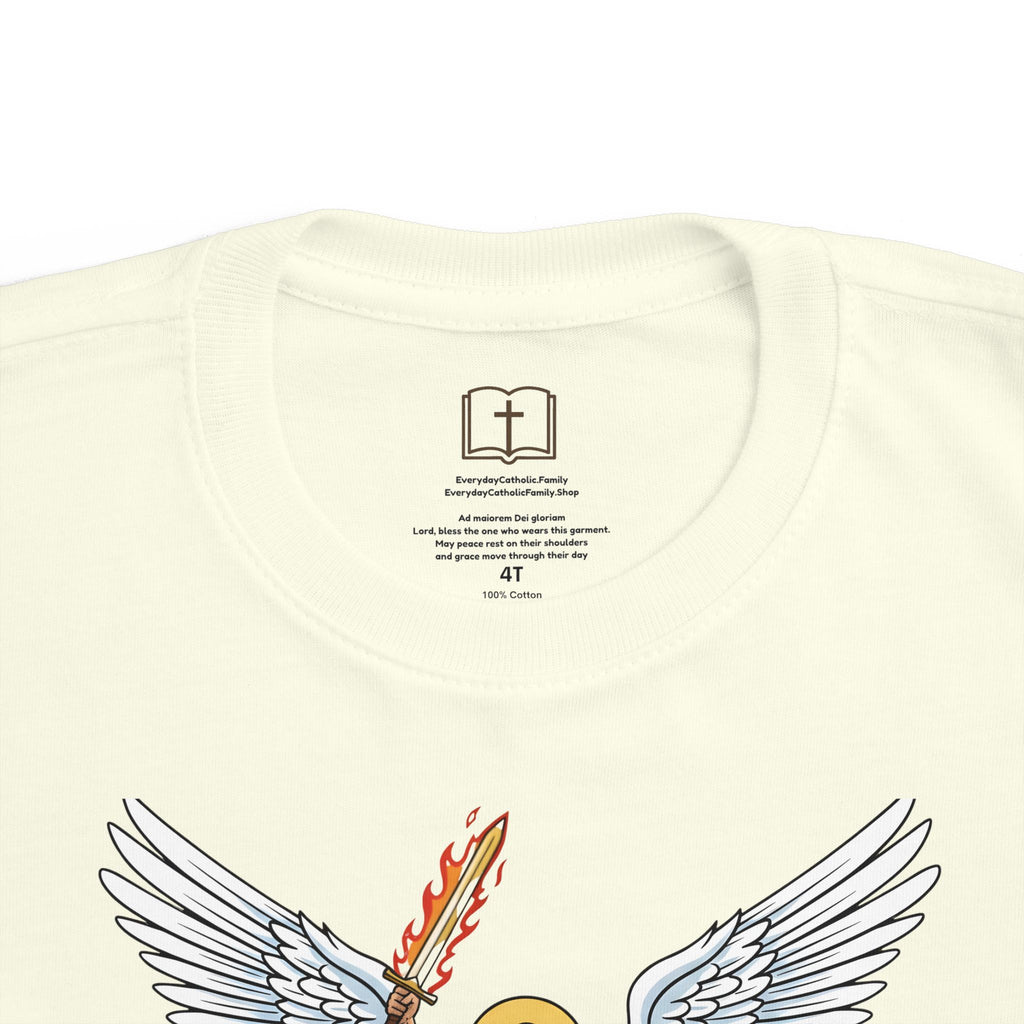 Camiseta de San Miguel Arcángel para niño | Camiseta cristiana Heaven's General para niño