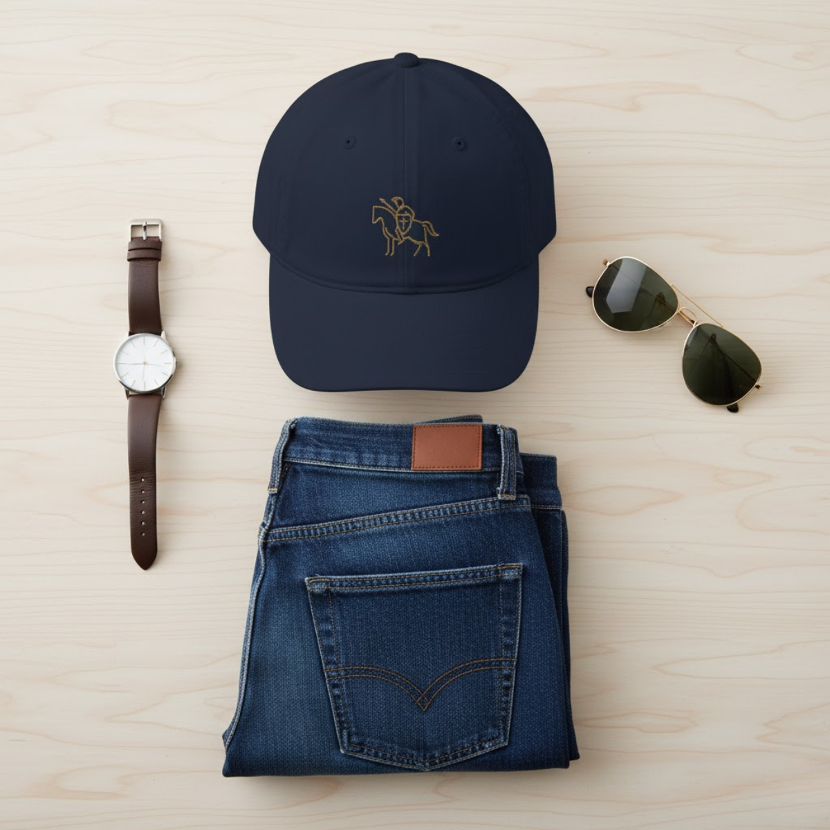 Gorra de béisbol orgánica Faith Crusader | Gorra católica para hombre | Gorra con cruz bordada | Regalo para padres y esposos