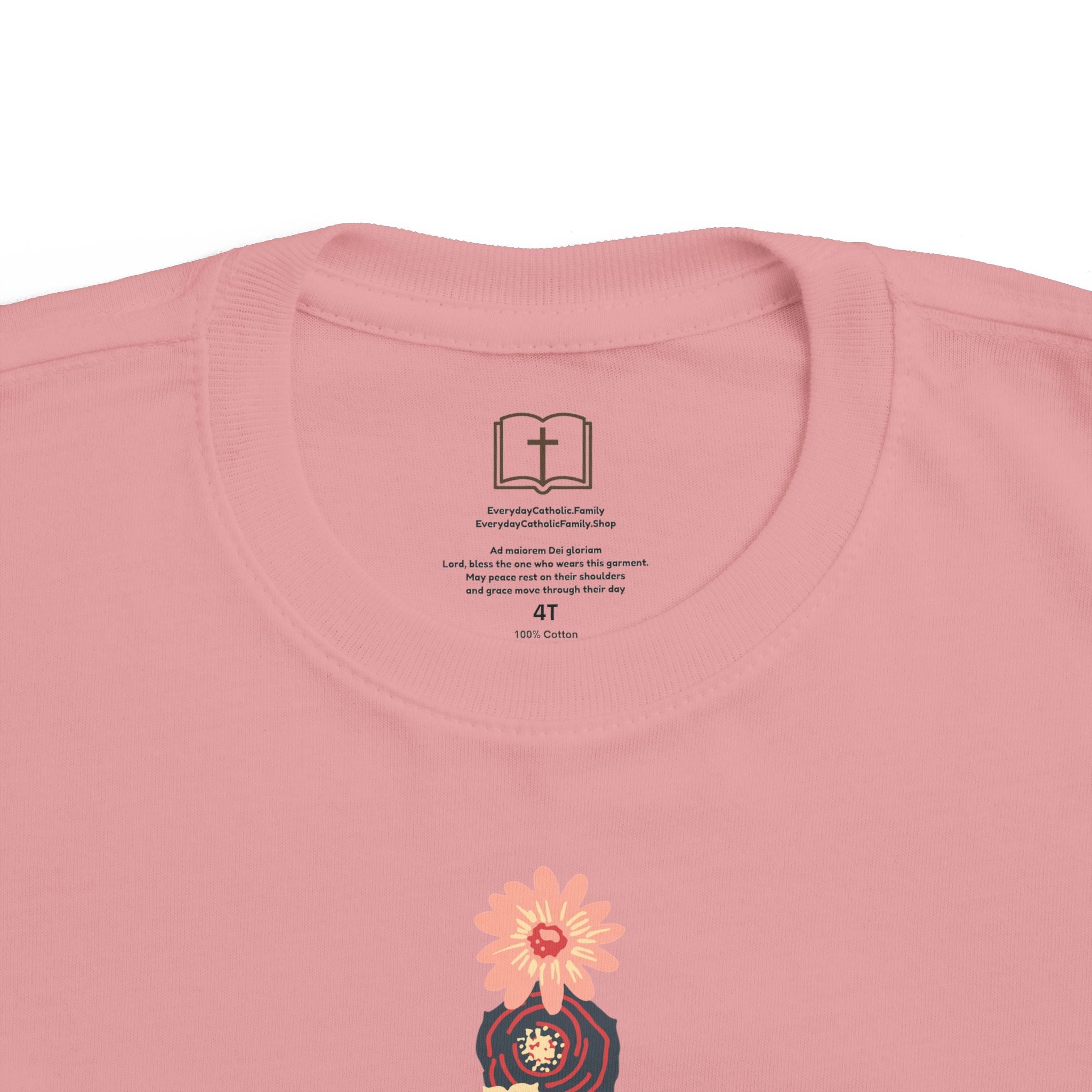 Camiseta cruzada floral para niños pequeños