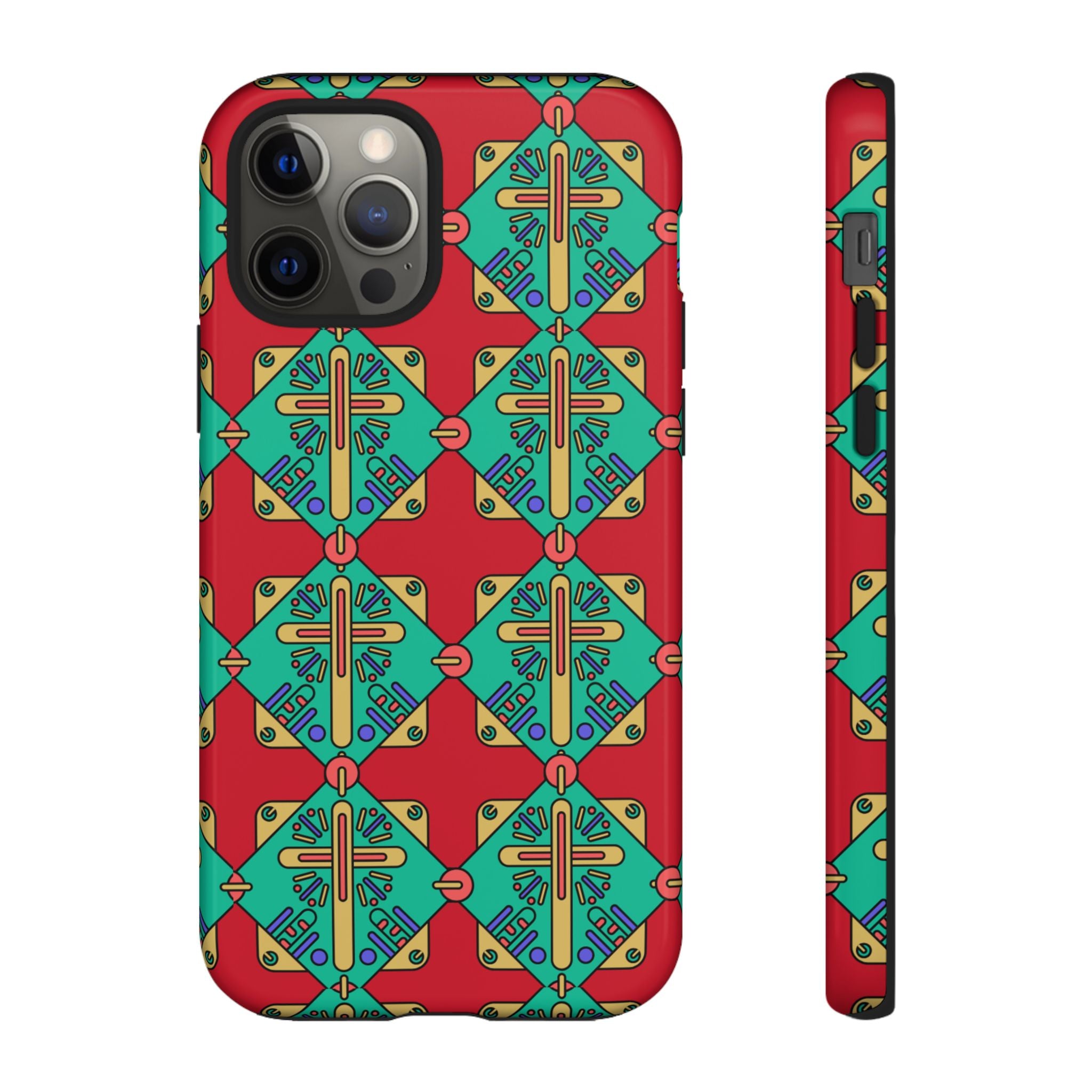 Funda resistente y vibrante para iPhone | Protección artística y colorida | Regalo católico único y elegante accesorio para teléfono