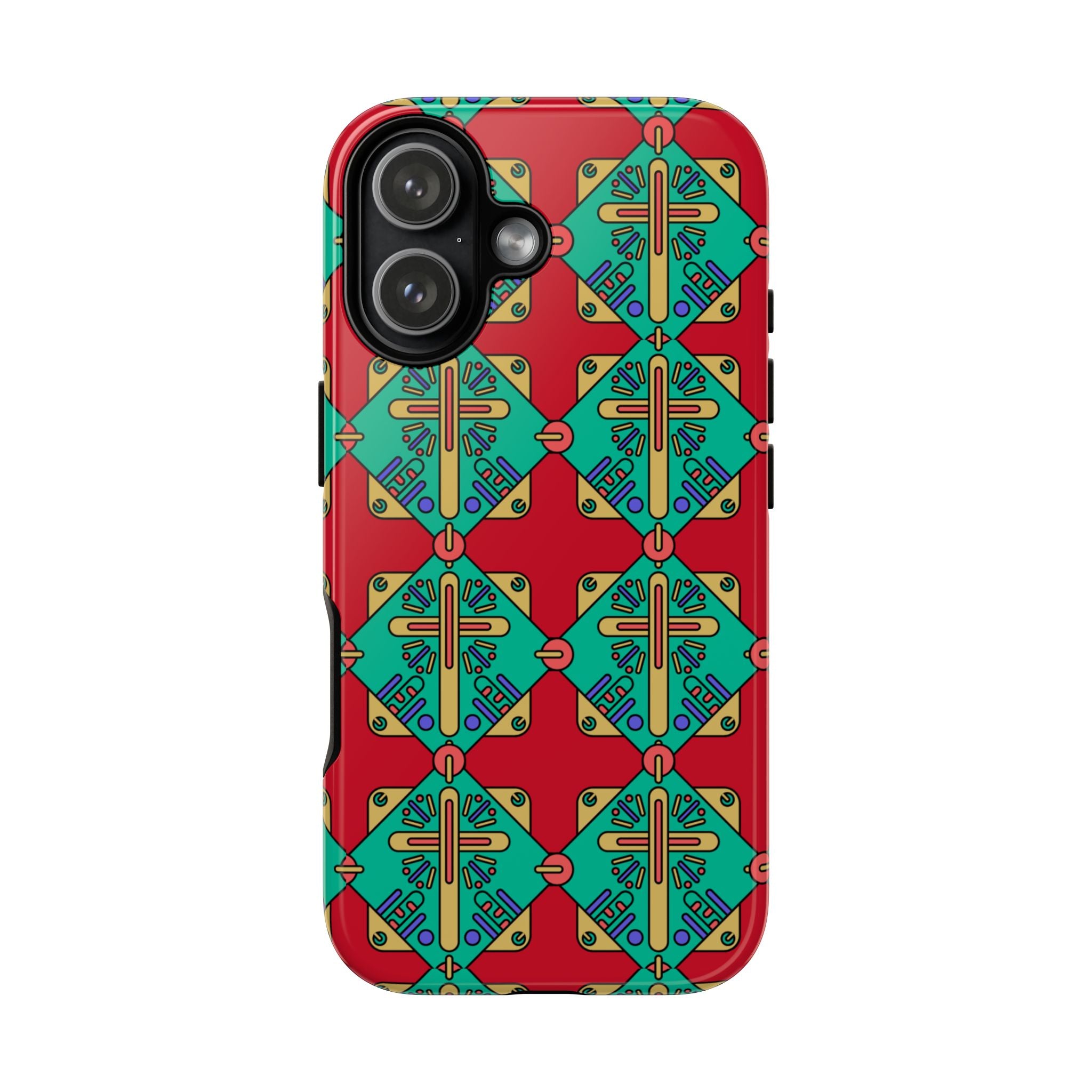 Funda resistente y vibrante para iPhone | Protección artística y colorida | Regalo católico único y elegante accesorio para teléfono