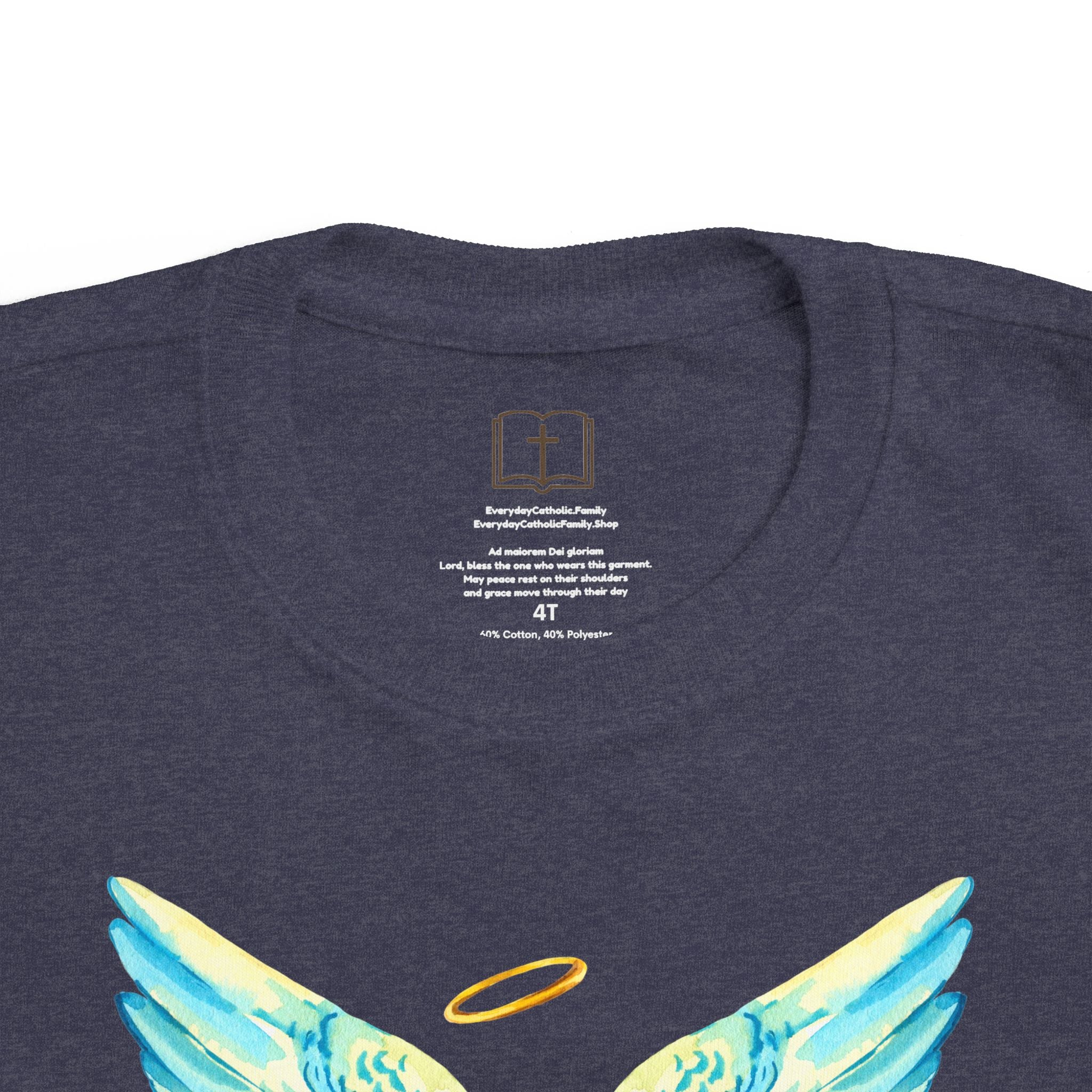 Camiseta con alas de ángel para niños pequeños