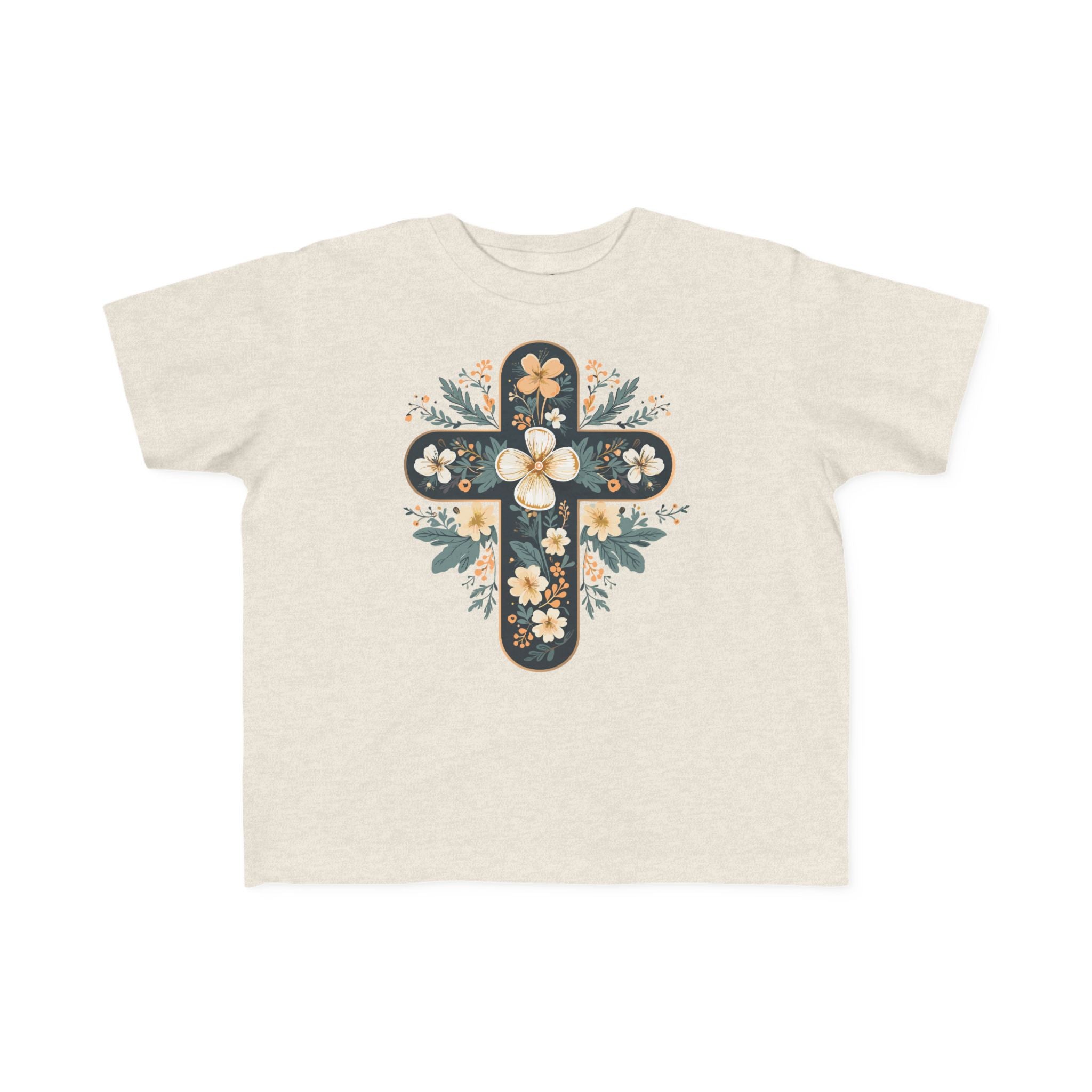 Toddler Floral Cross Tee