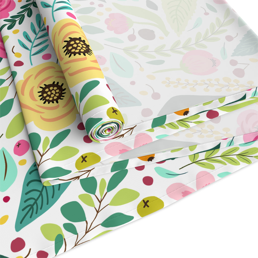 Camino de mesa con flores sagradas para la hora de la comida | Catholic Grace Decor