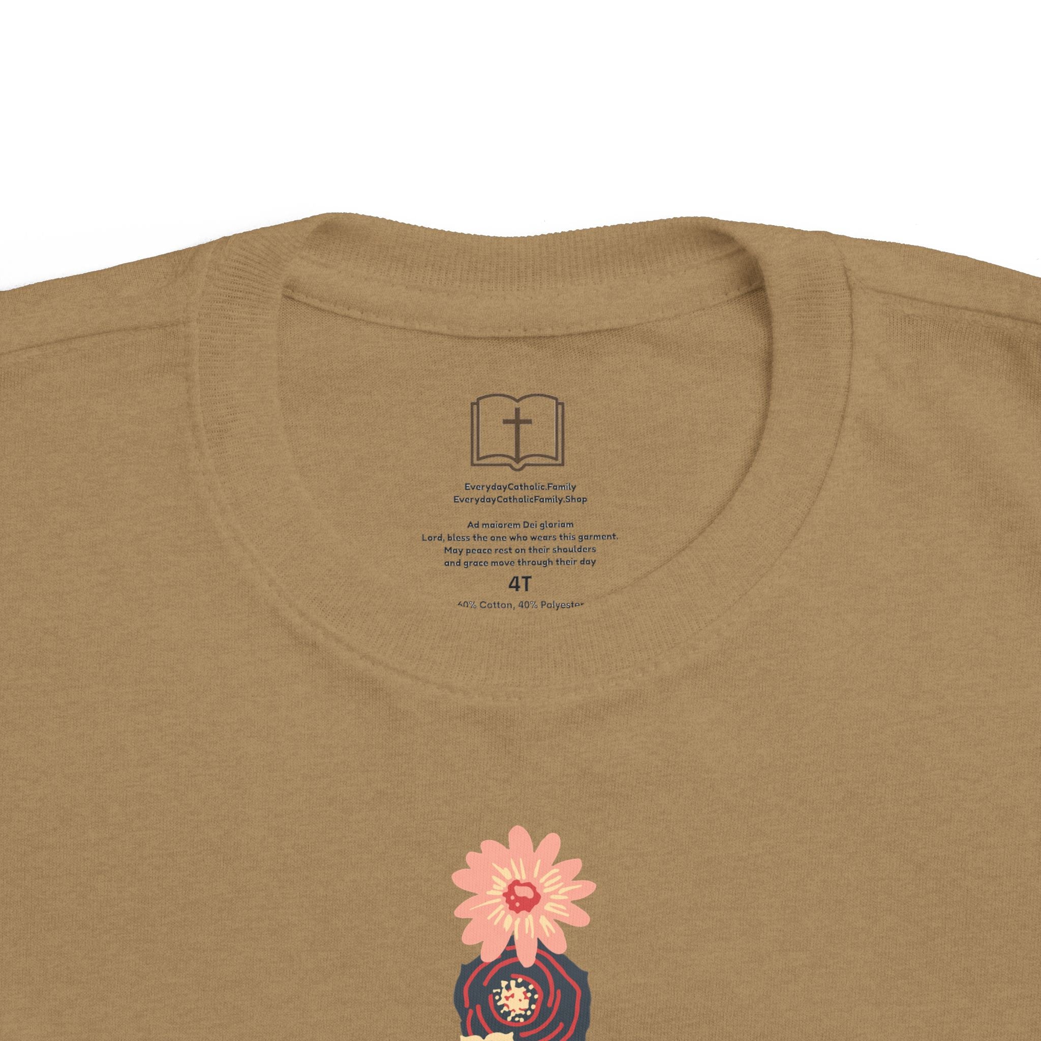 Camiseta cruzada floral para niños pequeños