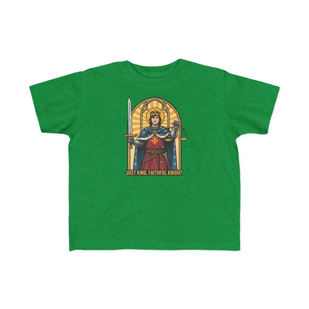 Camiseta de San Luis IX para niño | Camiseta cristiana "Fiel Caballero" para niño