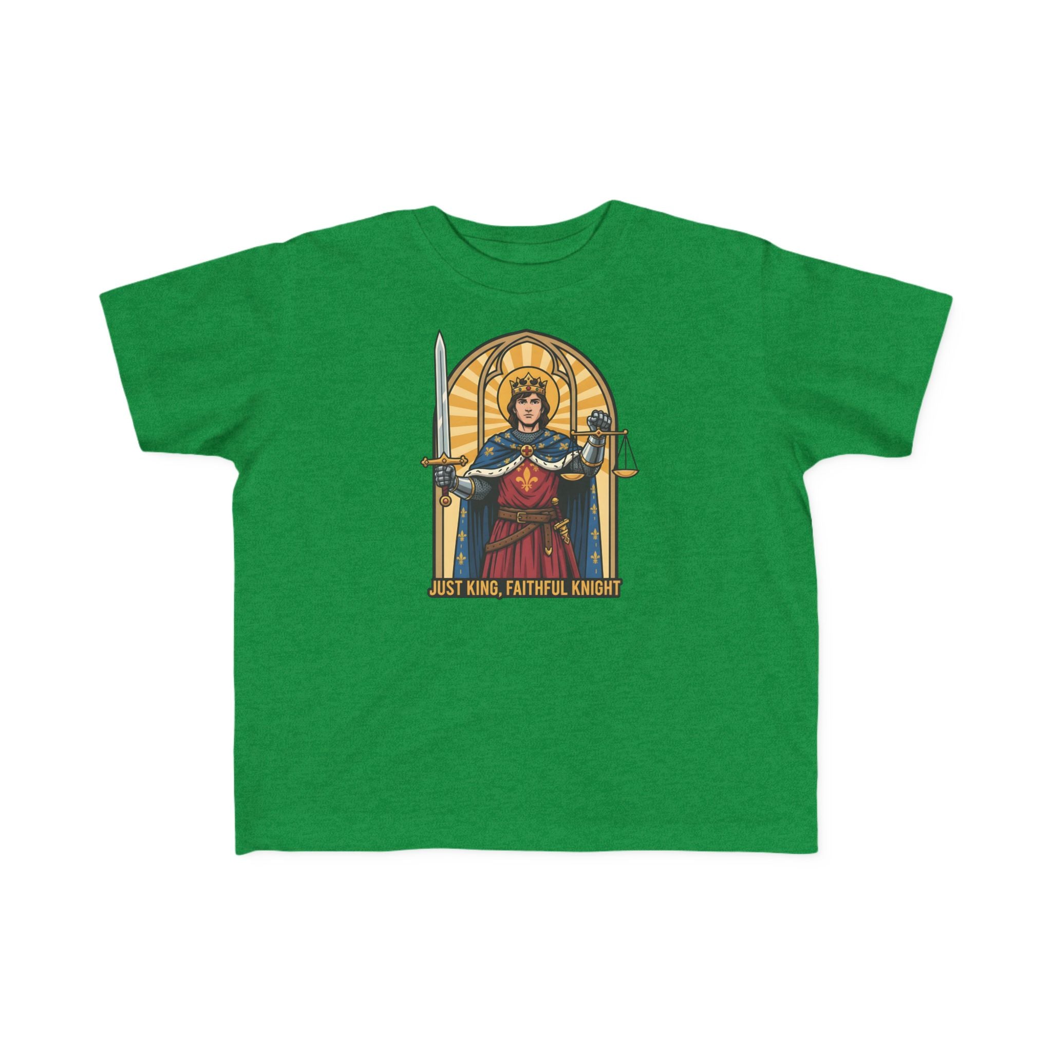 Camiseta de San Luis IX para niño | Camiseta cristiana "Fiel Caballero" para niño
