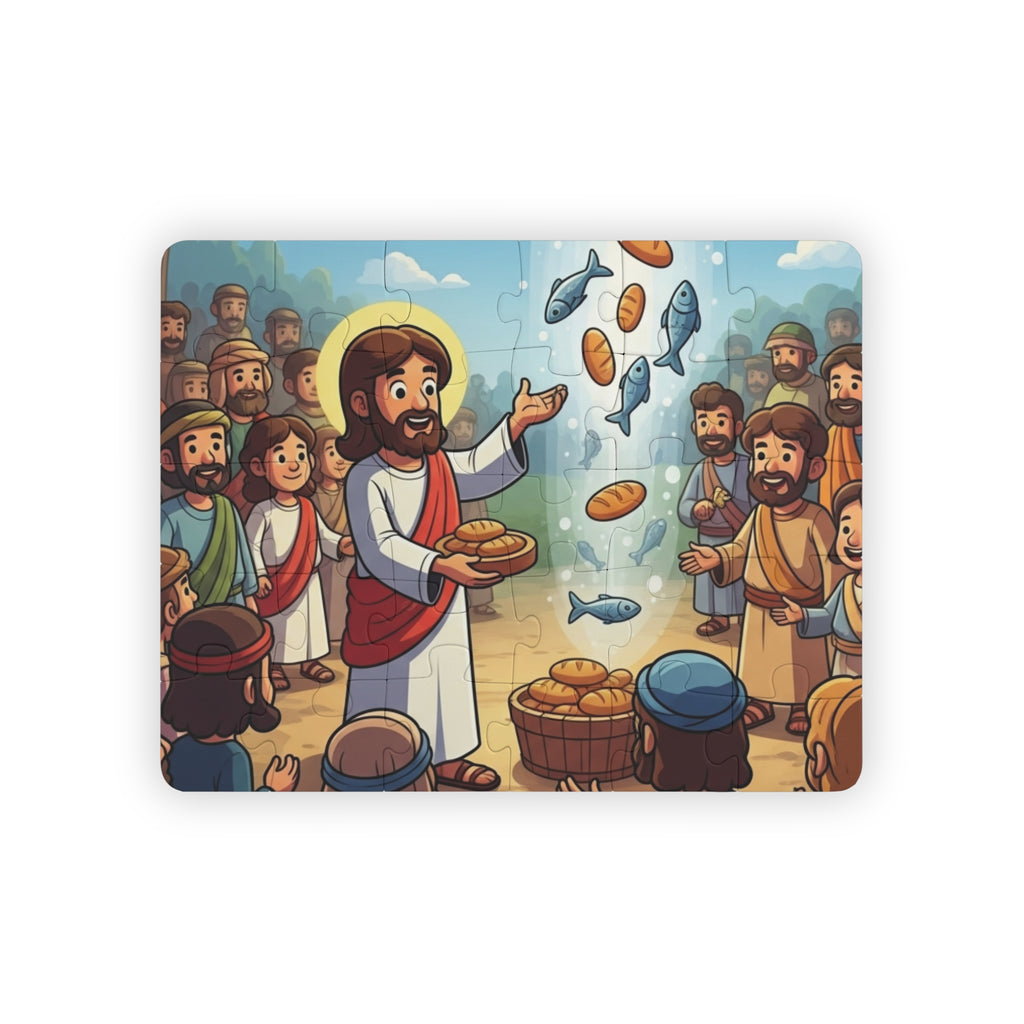 Jesus Feeds the Multitude 30-Piece Kids' Puzzle — Biblical Story Puzzle for Toddlers & Sunday School