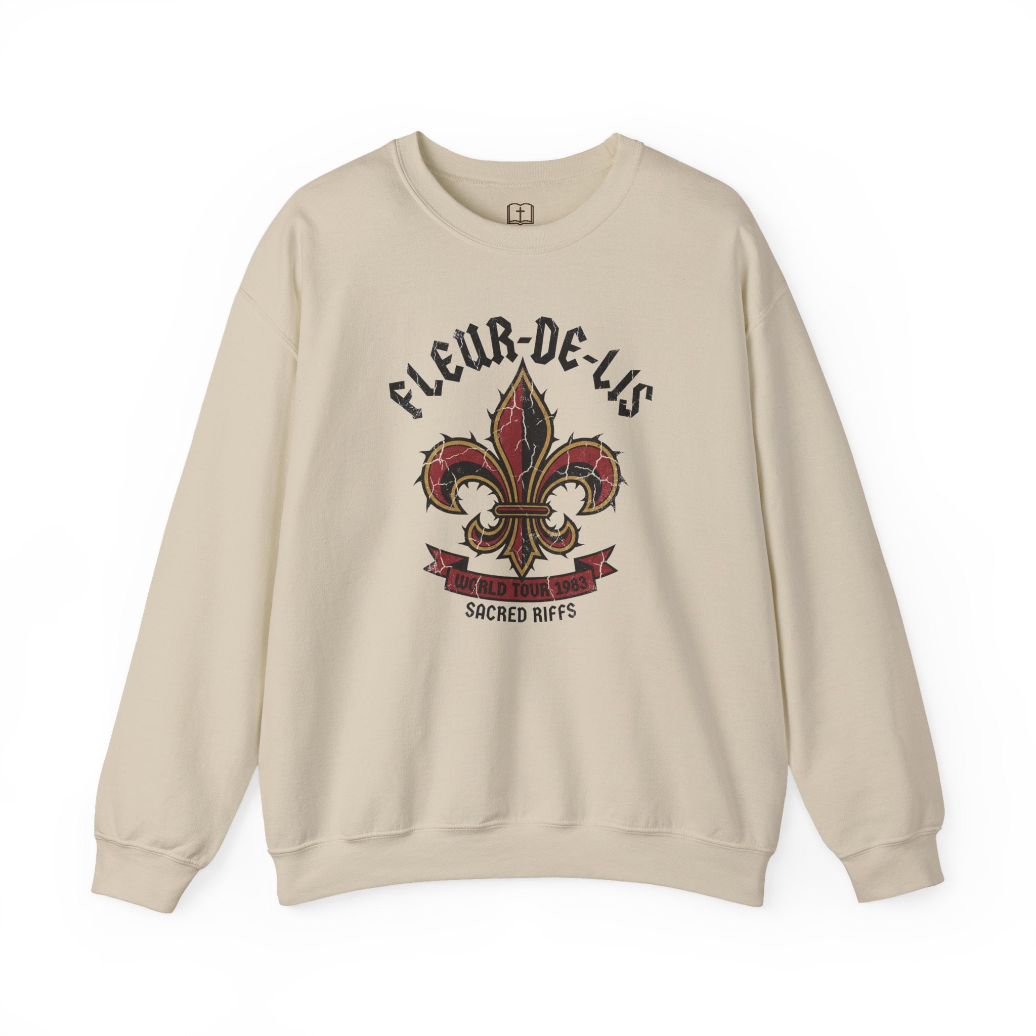 Fleur-de-Lis Sweatshirt | 'Sacred Riffs' Vintage Tour