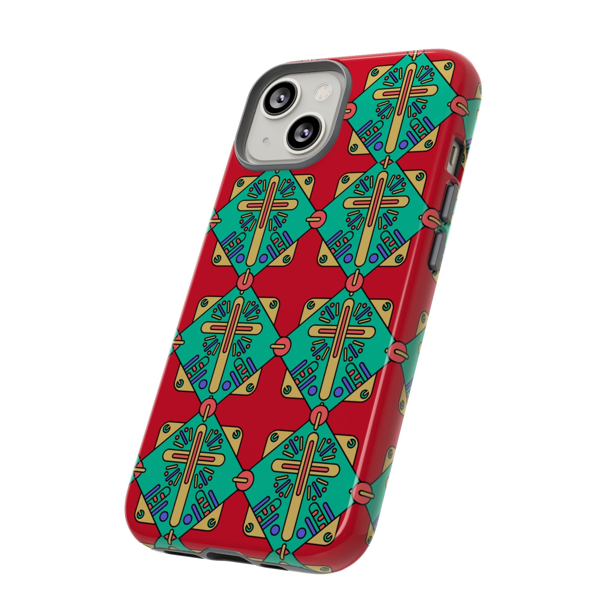 Funda resistente y vibrante para iPhone | Protección artística y colorida | Regalo católico único y elegante accesorio para teléfono