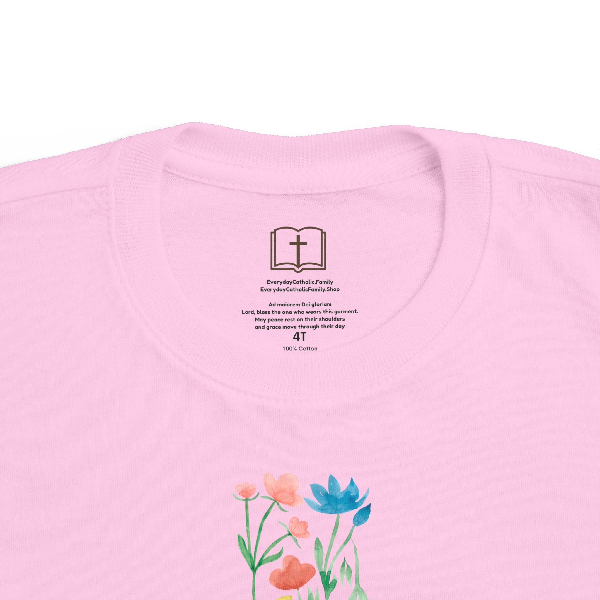 Camiseta cruzada floral para niños pequeños