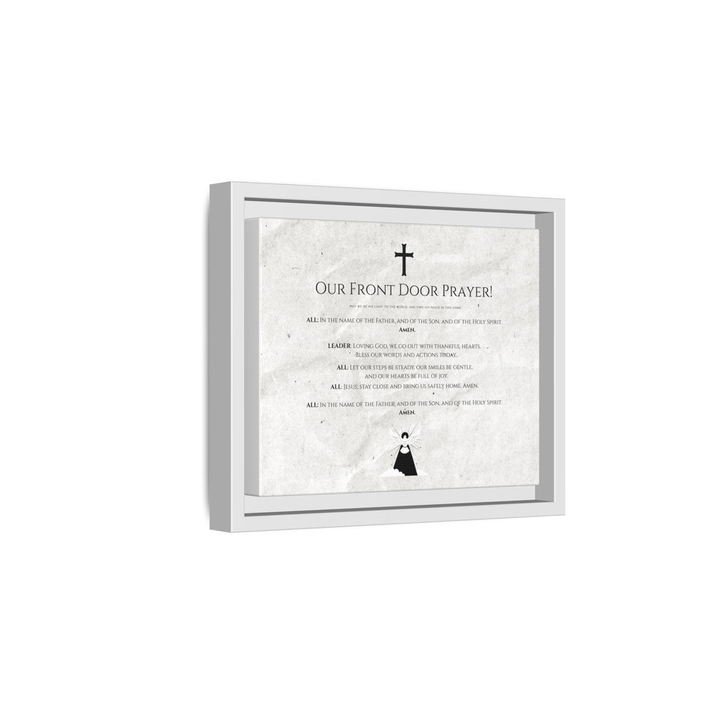 Lienzo mate enmarcado – “Oración desde la puerta de entrada”