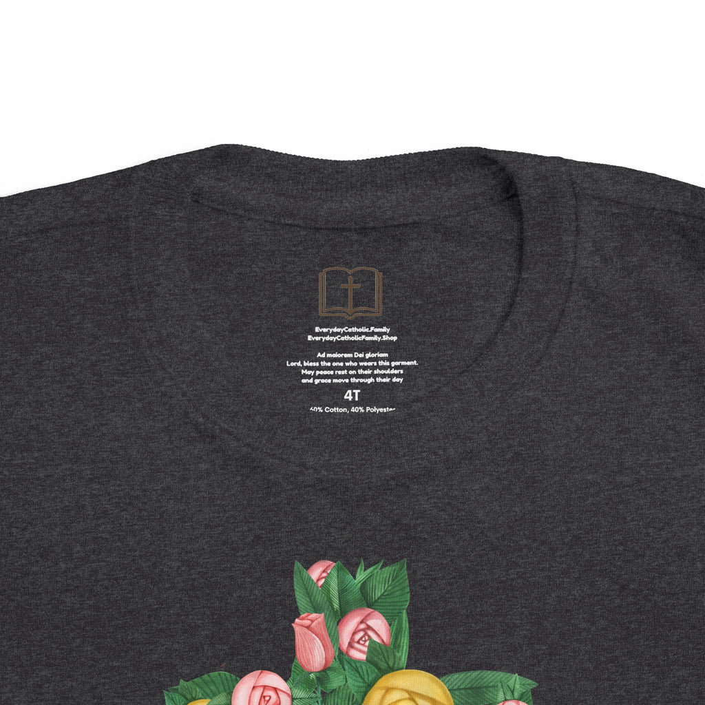 Camiseta cruzada floral para niños pequeños