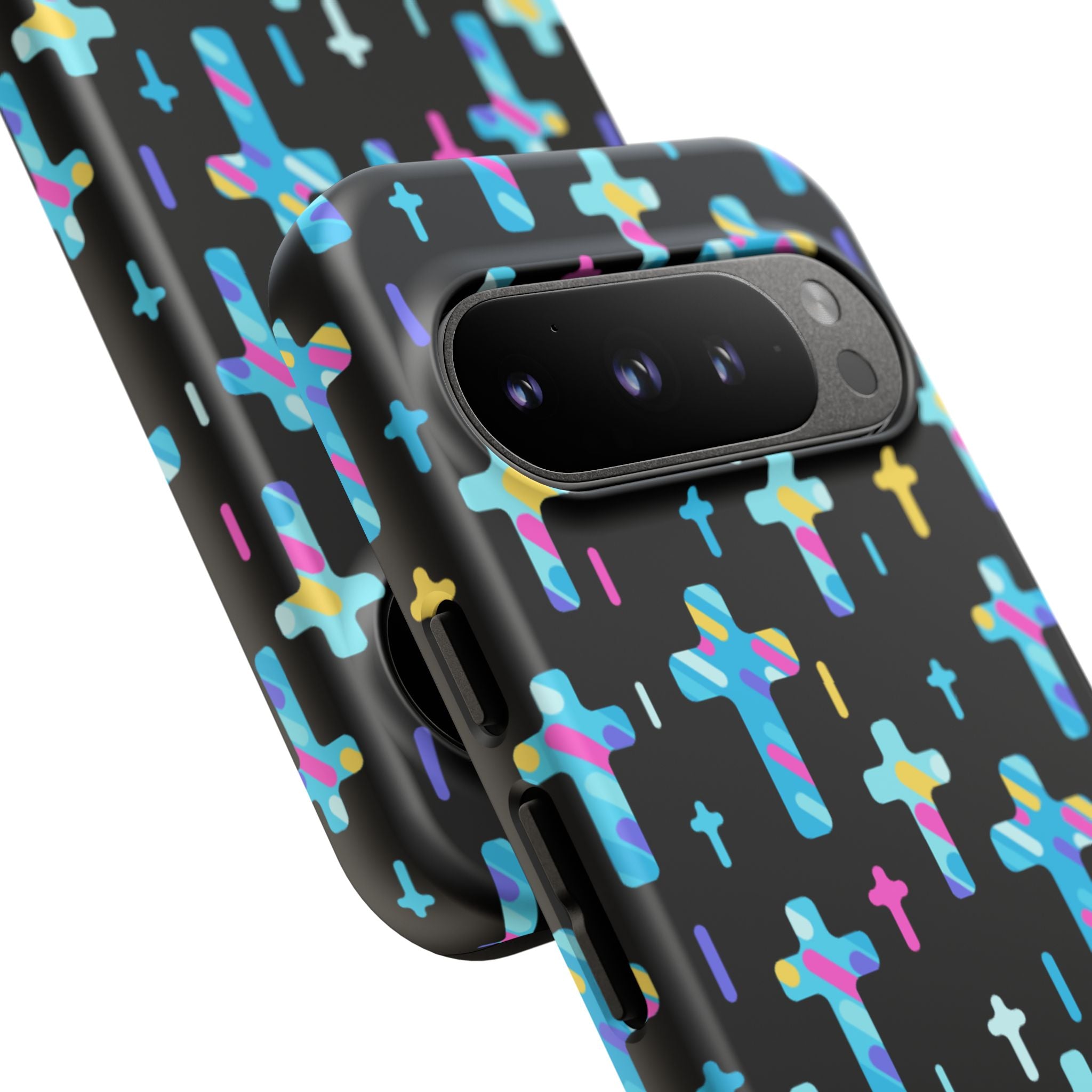 Colorful Cross Google Pixel Phone Case | Faith-Inspired Protection | Christian Gift & Everyday Accessory