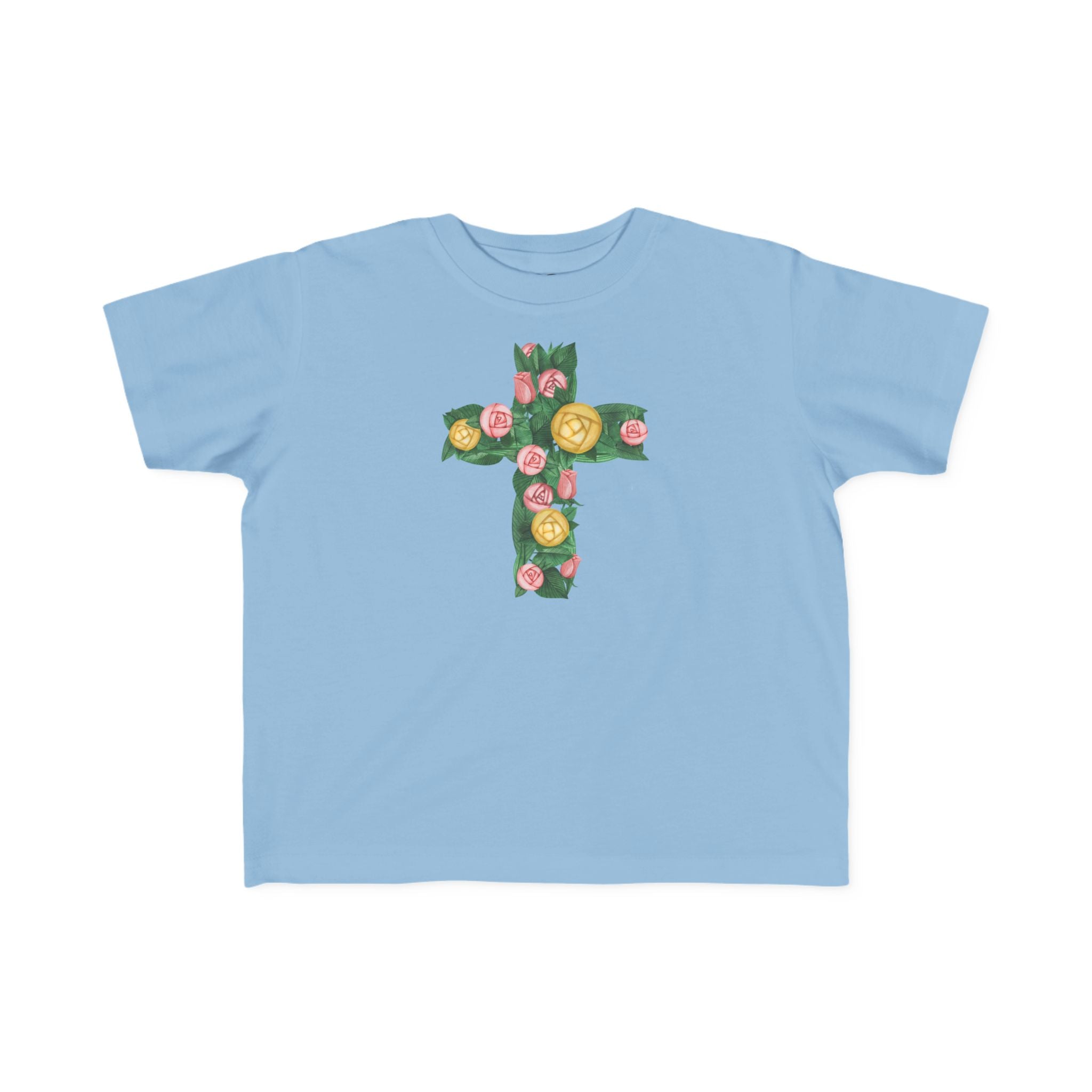 Toddler  Floral Cross Tee