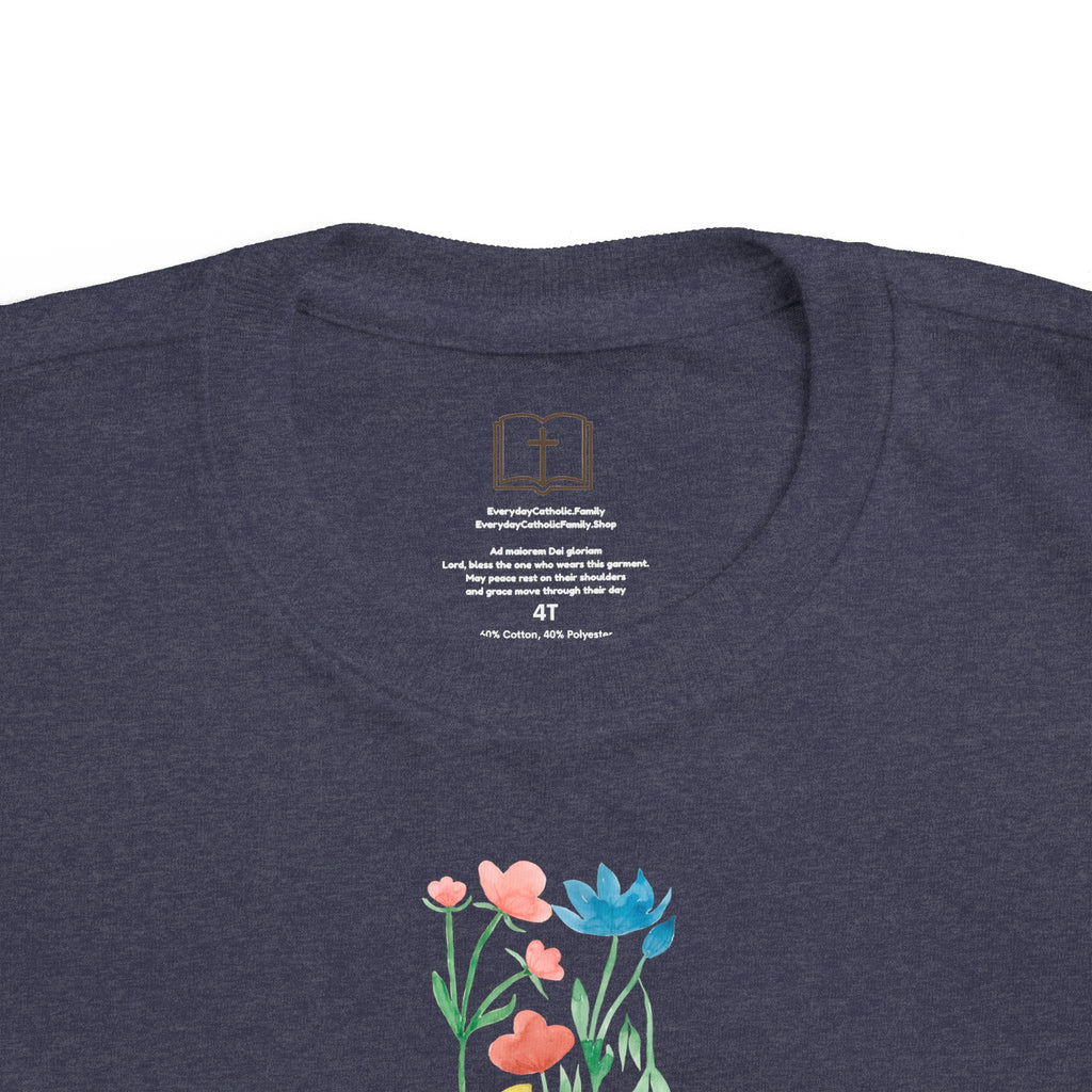 Camiseta cruzada floral para niños pequeños