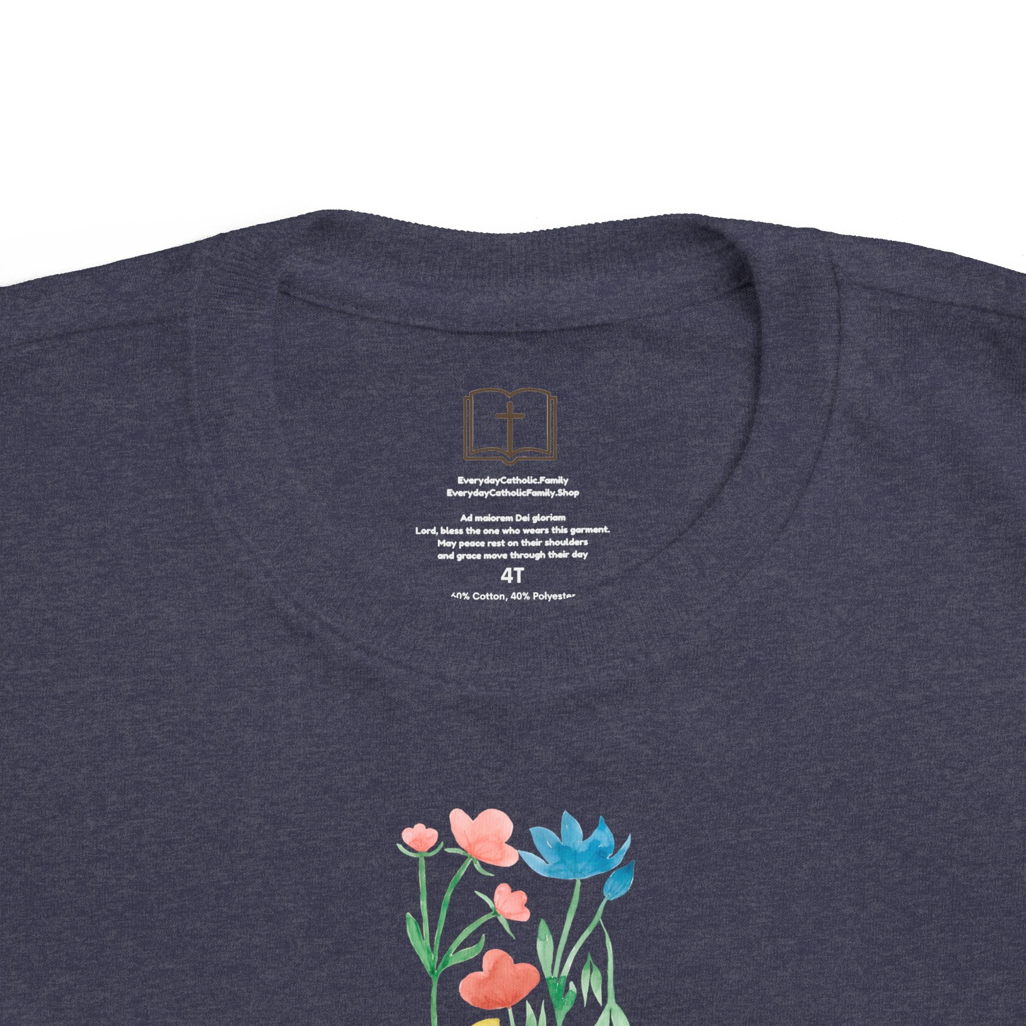 Camiseta cruzada floral para niños pequeños