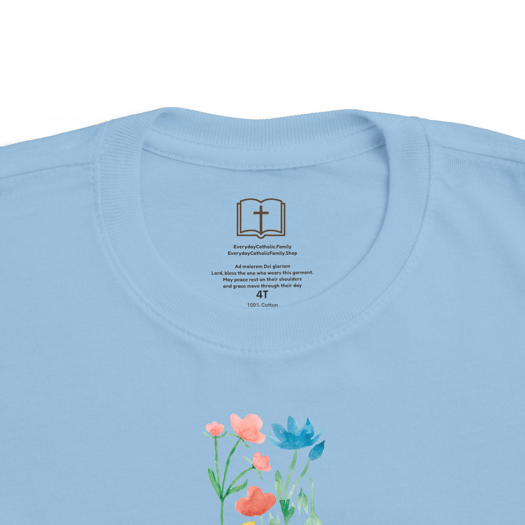 Camiseta cruzada floral para niños pequeños