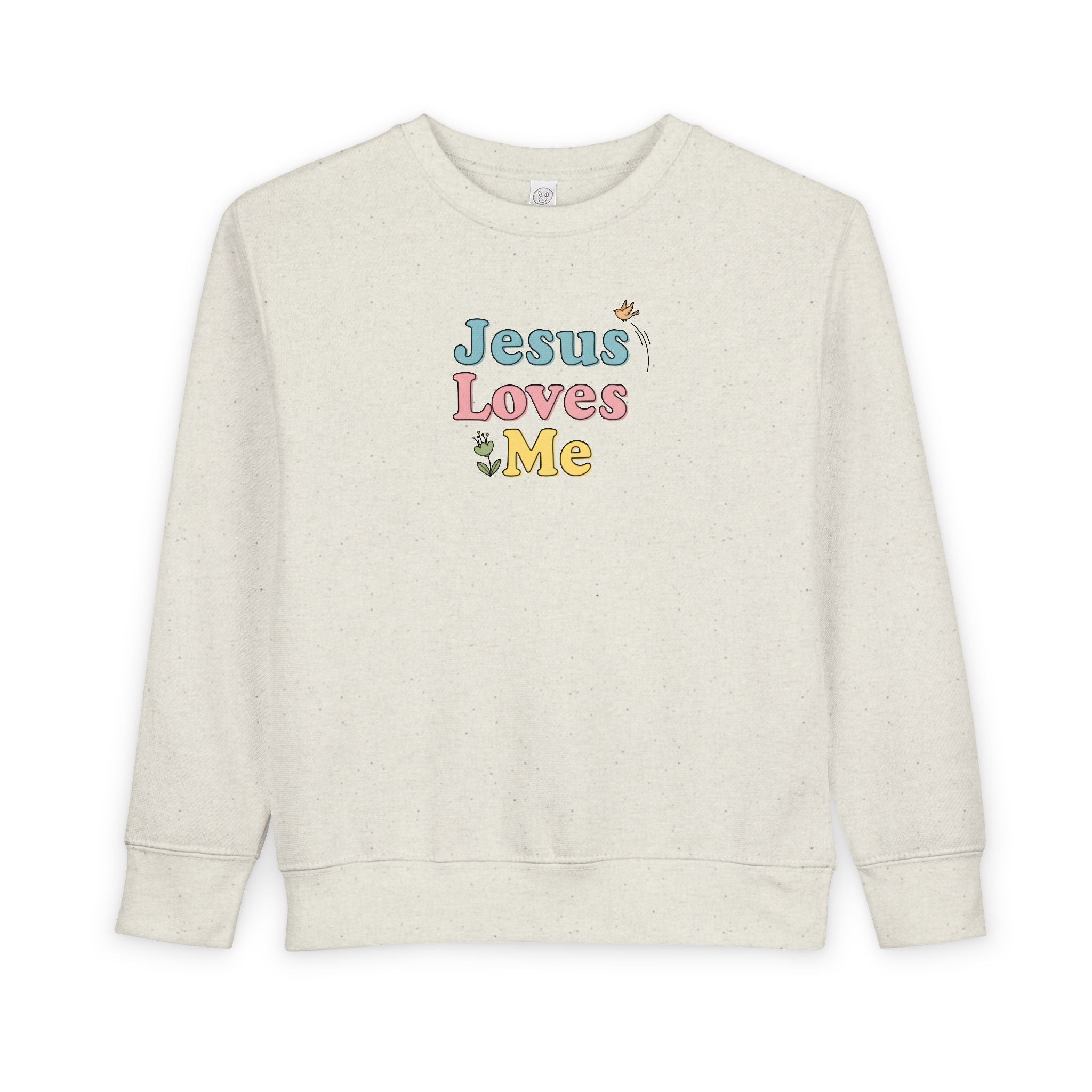 Sudadera pastel "Jesús me ama" para niño | Suéter cristiano para niño 