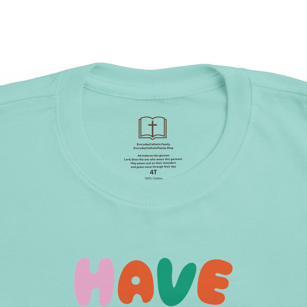 Camiseta "Ten Fe" para niños pequeños | Camiseta cristiana inspiradora para niños y niñas