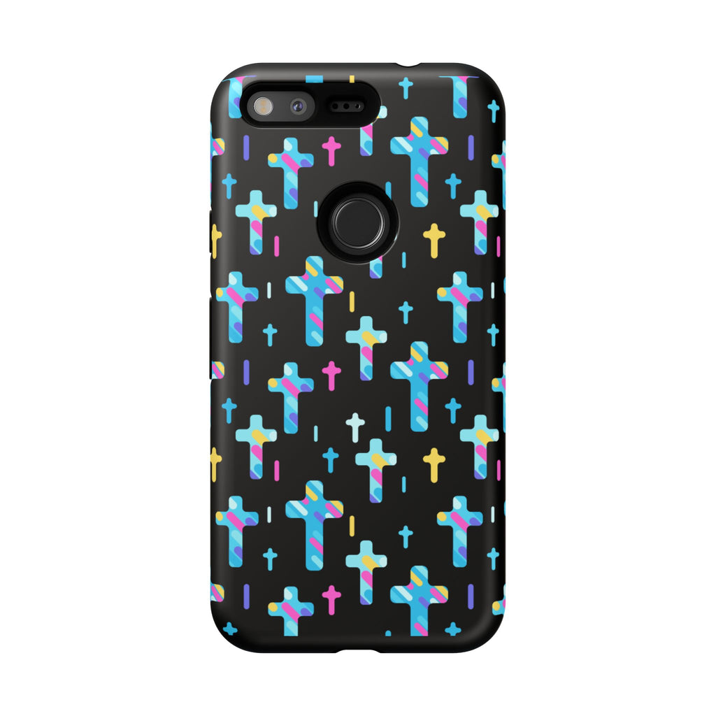 Colorful Cross Google Pixel Phone Case | Faith-Inspired Protection | Christian Gift & Everyday Accessory
