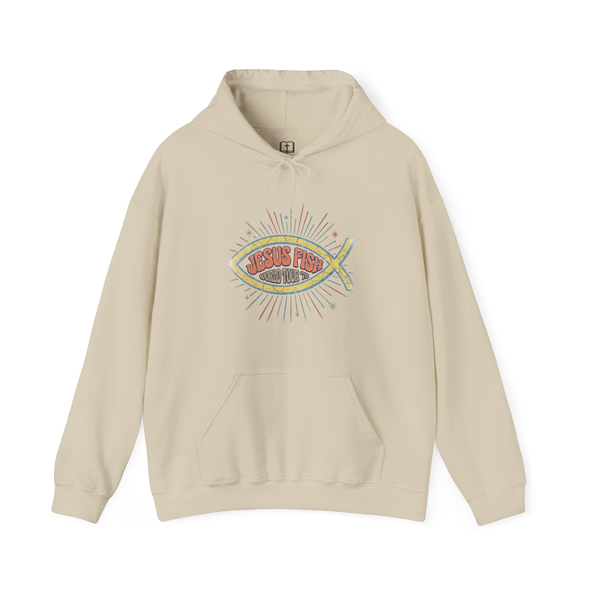 Retro Jesus Fish World Tour '78 Christian Hoodie