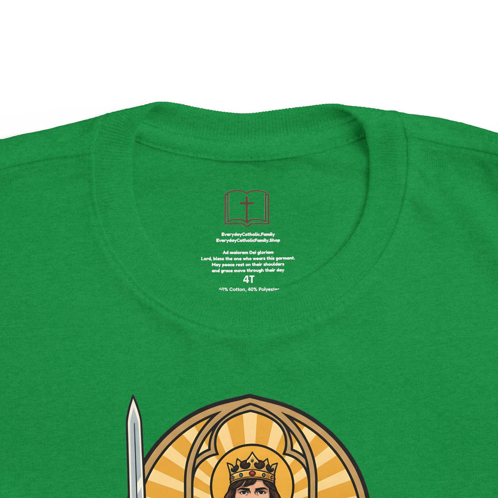 Camiseta de San Luis IX para niño | Camiseta cristiana "Fiel Caballero" para niño