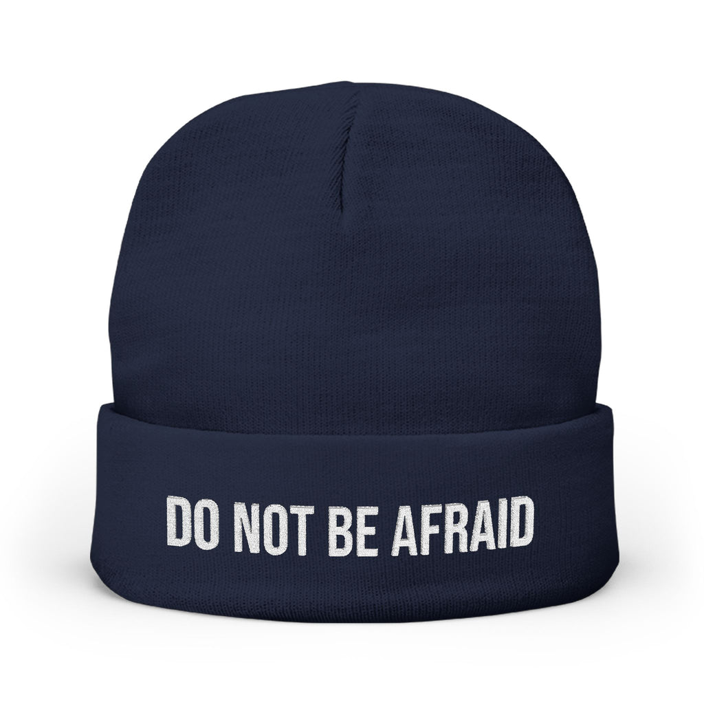 Gorro católico "No tengas miedo" | Gorro de invierno tejido 