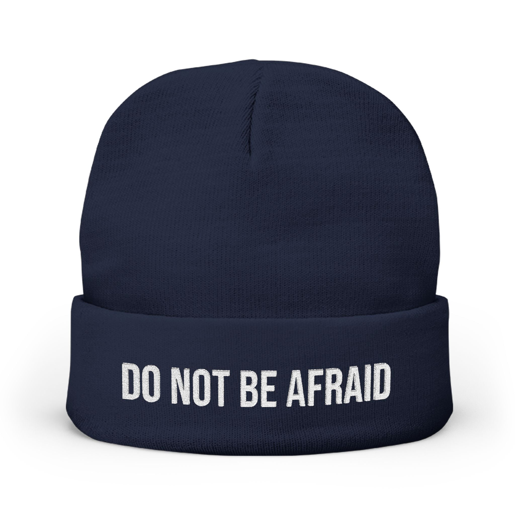 Gorro católico "No tengas miedo" | Gorro de invierno tejido 