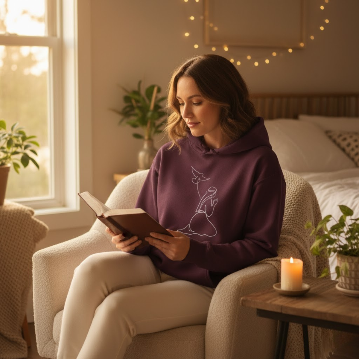 Marian “Spirit of Grace” Hoodie | Women’s Faith-Inspired Pullover | Cozy Hoodie for Fall & Winter