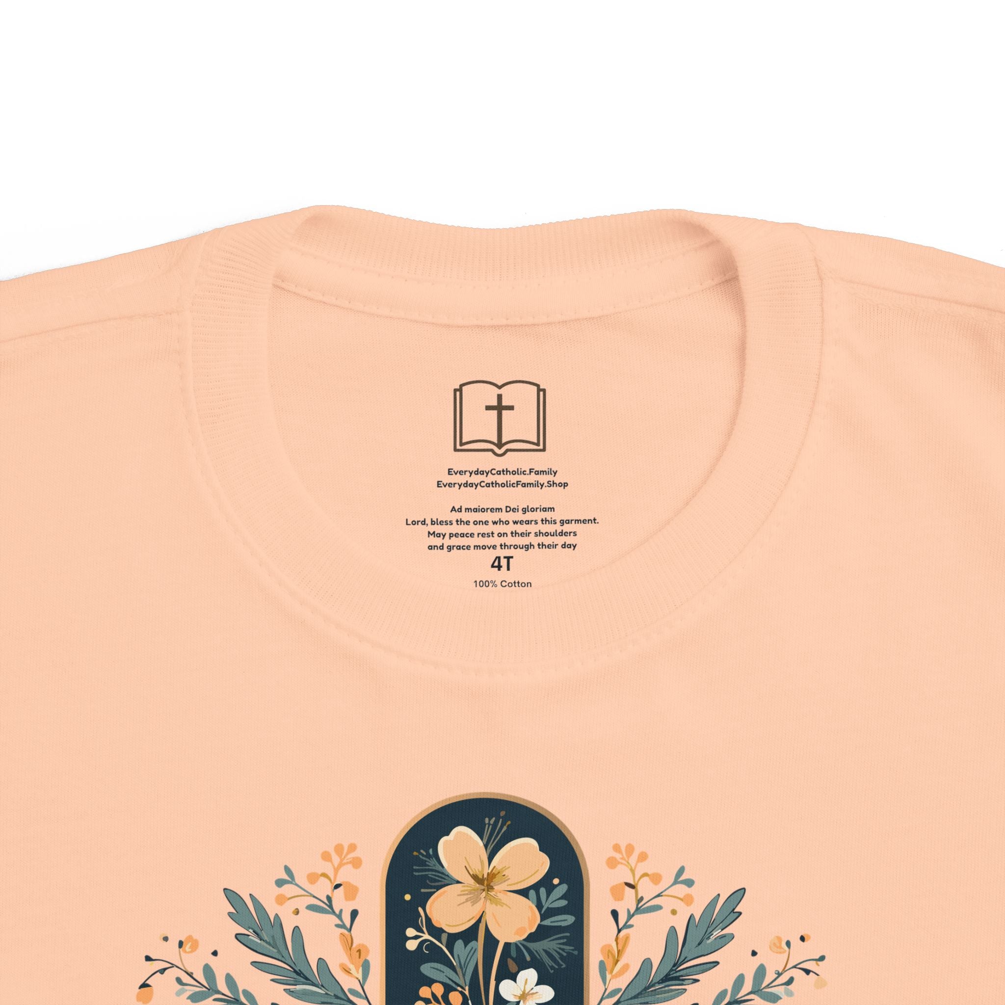 Toddler Floral Cross Tee