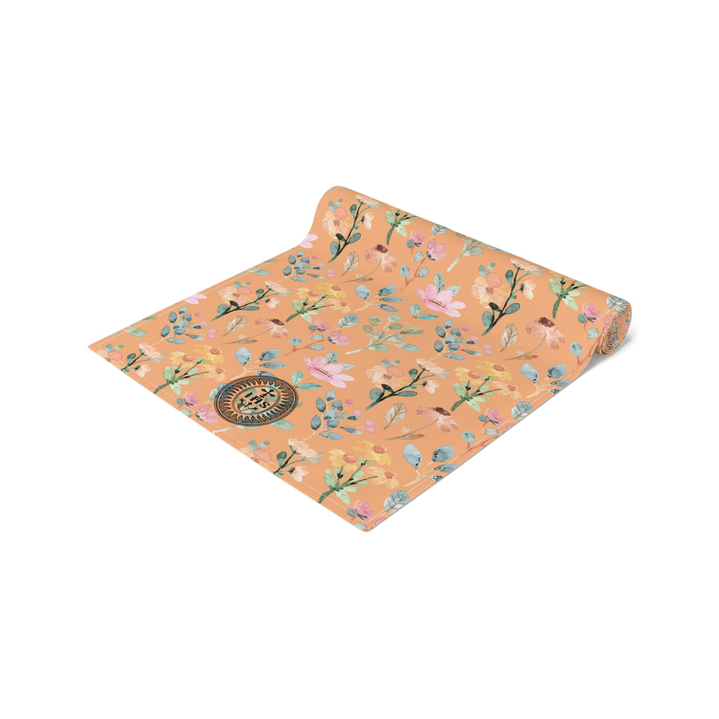 Camino de mesa floral IHS Sacred Garden | Decoración católica para el hogar