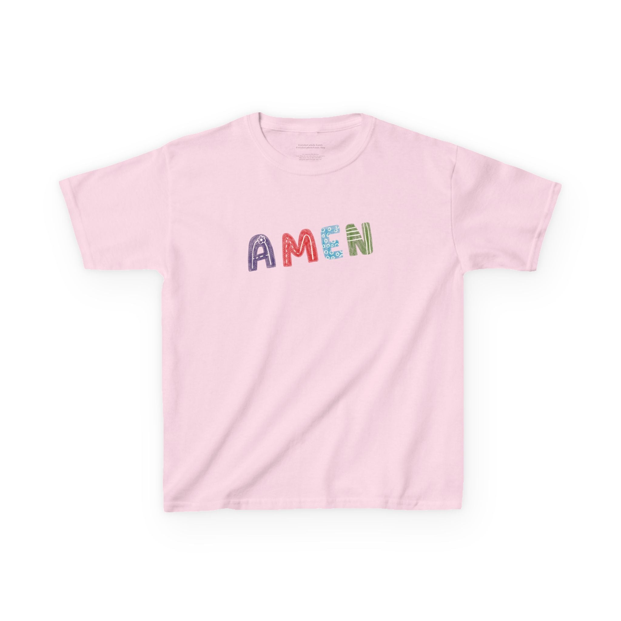 Amen Kids T-Shirt | Christian Faith Tee for Boys & Girls | Everyday Catholic Family Apparel