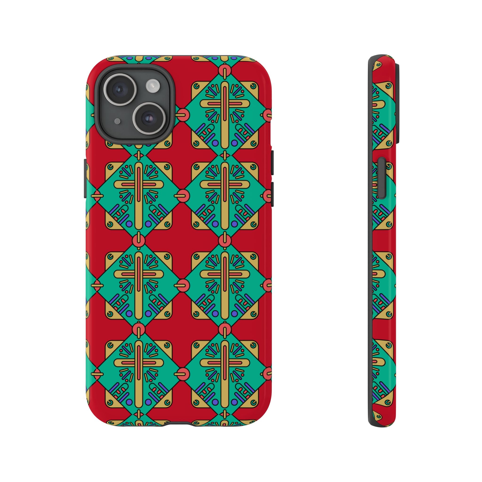 Funda resistente y vibrante para iPhone | Protección artística y colorida | Regalo católico único y elegante accesorio para teléfono