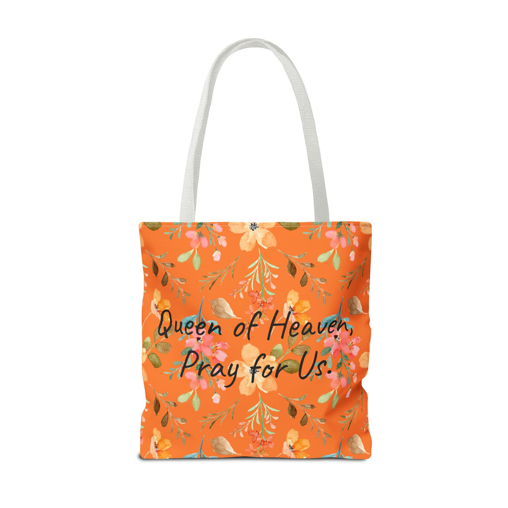 Bolso Tote Reina del Cielo – Diseño Floral Mariano | Bolso Tote Fe Católica para Mujer