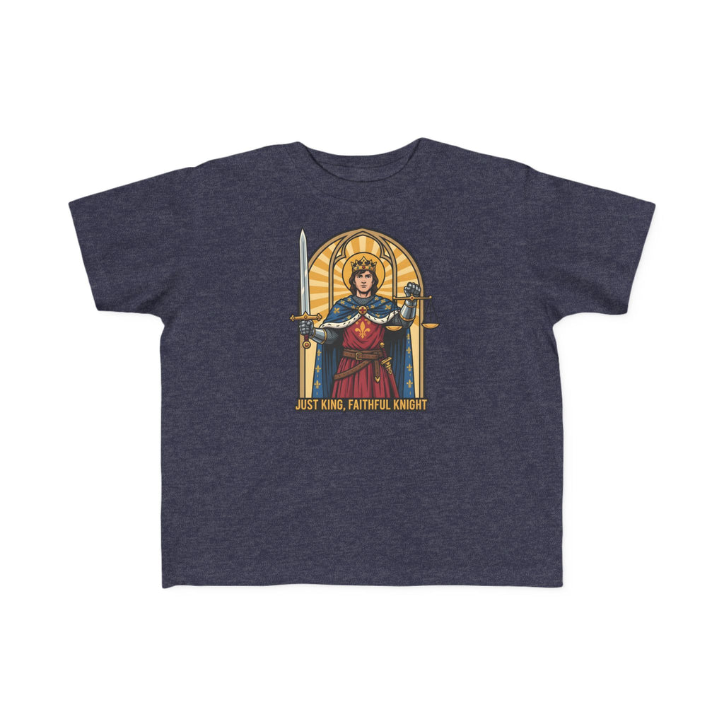 Camiseta de San Luis IX para niño | Camiseta cristiana "Fiel Caballero" para niño