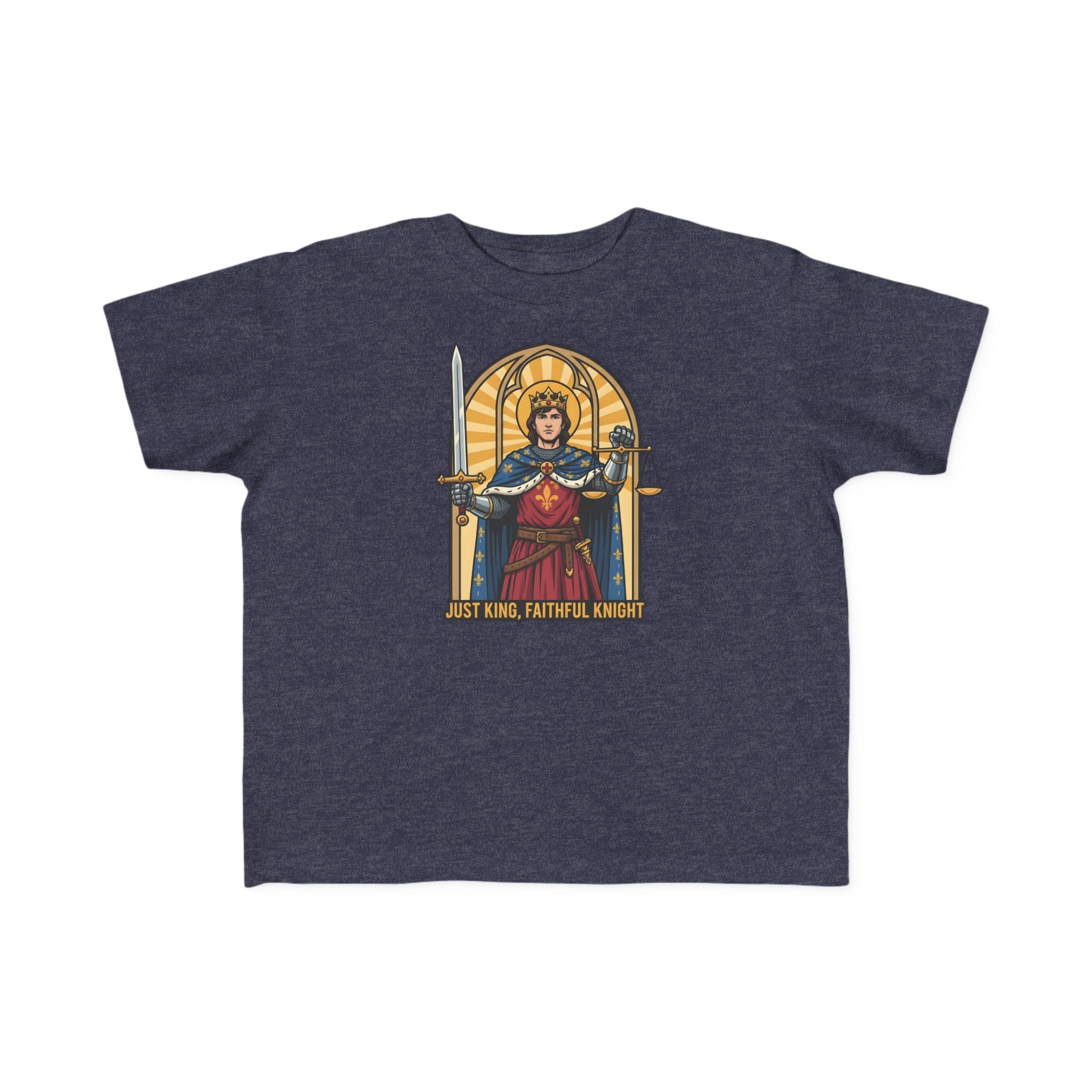 Camiseta de San Luis IX para niño | Camiseta cristiana "Fiel Caballero" para niño