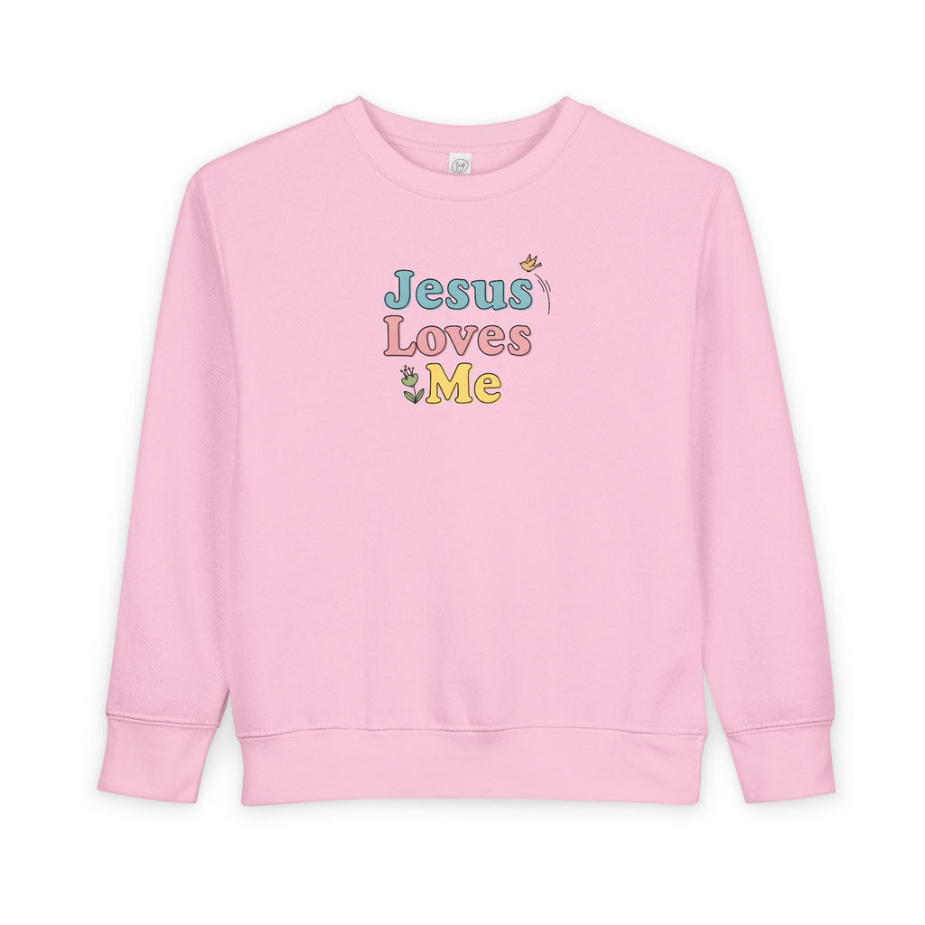 Sudadera pastel "Jesús me ama" para niño | Suéter cristiano para niño 