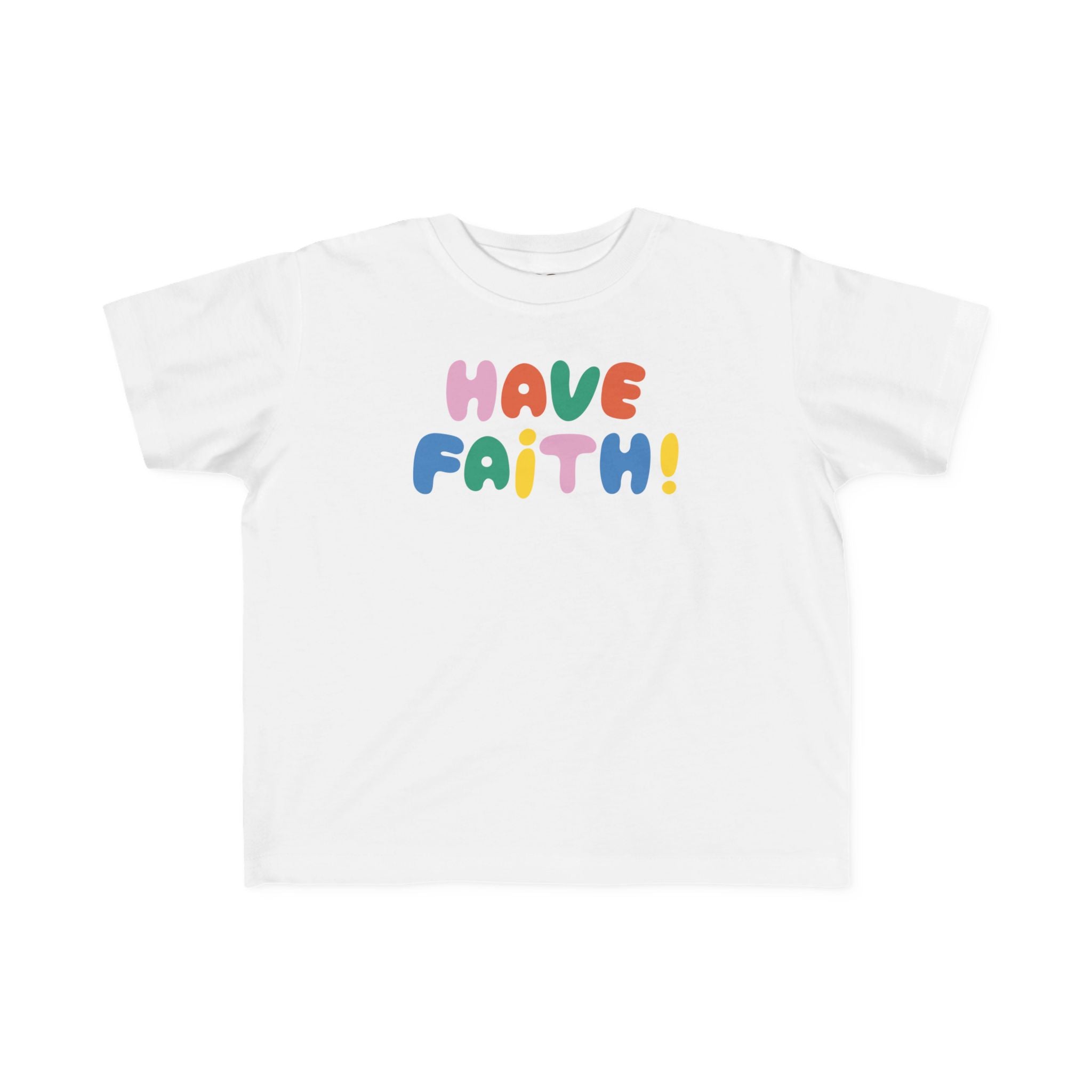 Camiseta "Ten Fe" para niños pequeños | Camiseta cristiana inspiradora para niños y niñas