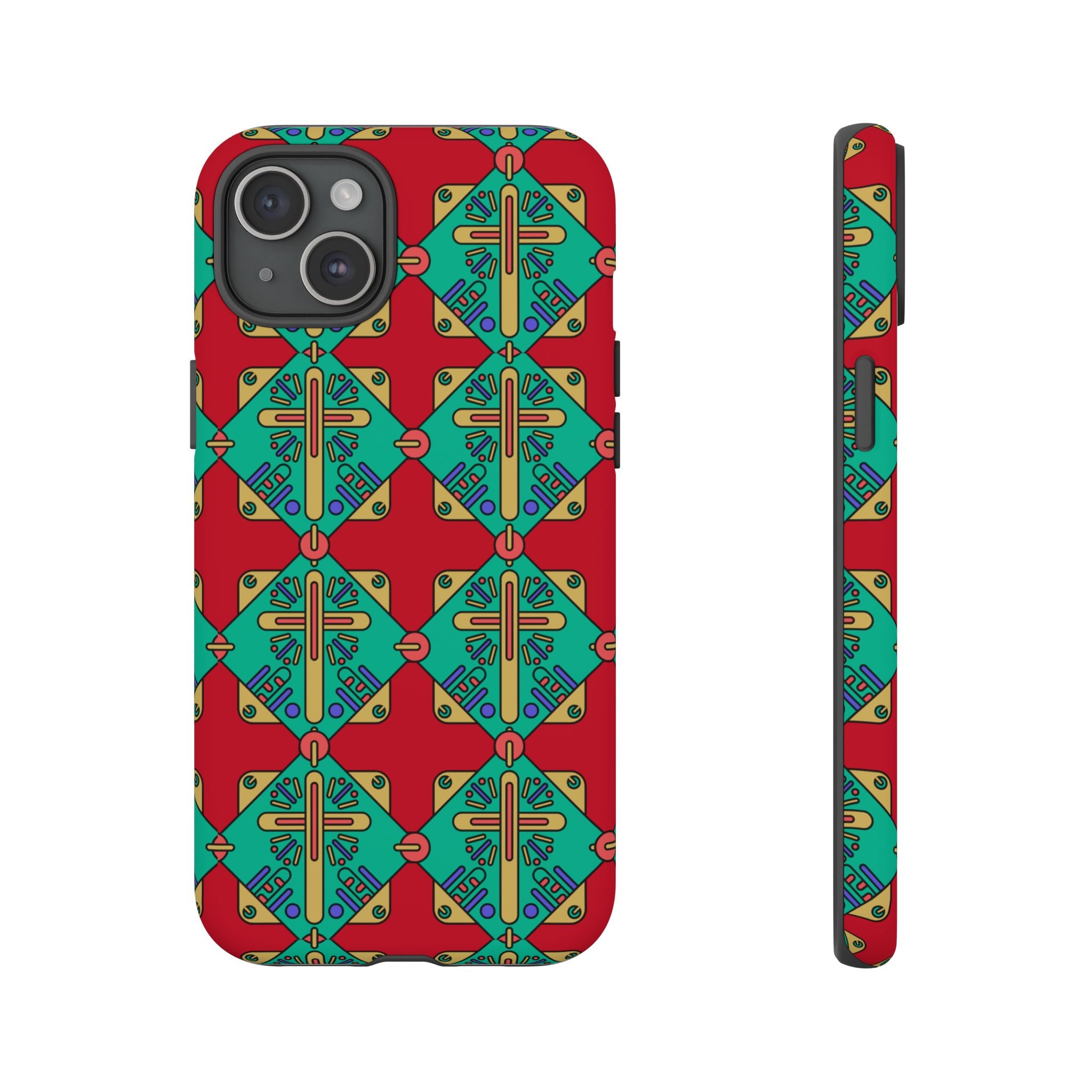Funda resistente y vibrante para iPhone | Protección artística y colorida | Regalo católico único y elegante accesorio para teléfono