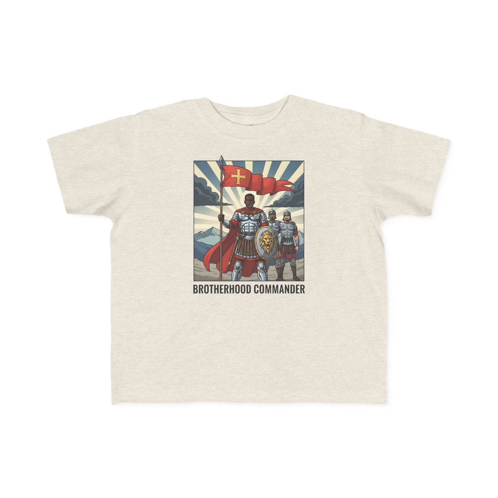 Camiseta infantil de Comandante de la Hermandad: divertida camiseta gráfica para niños, perfecta para jugar, regalar, cumpleaños o celebraciones.