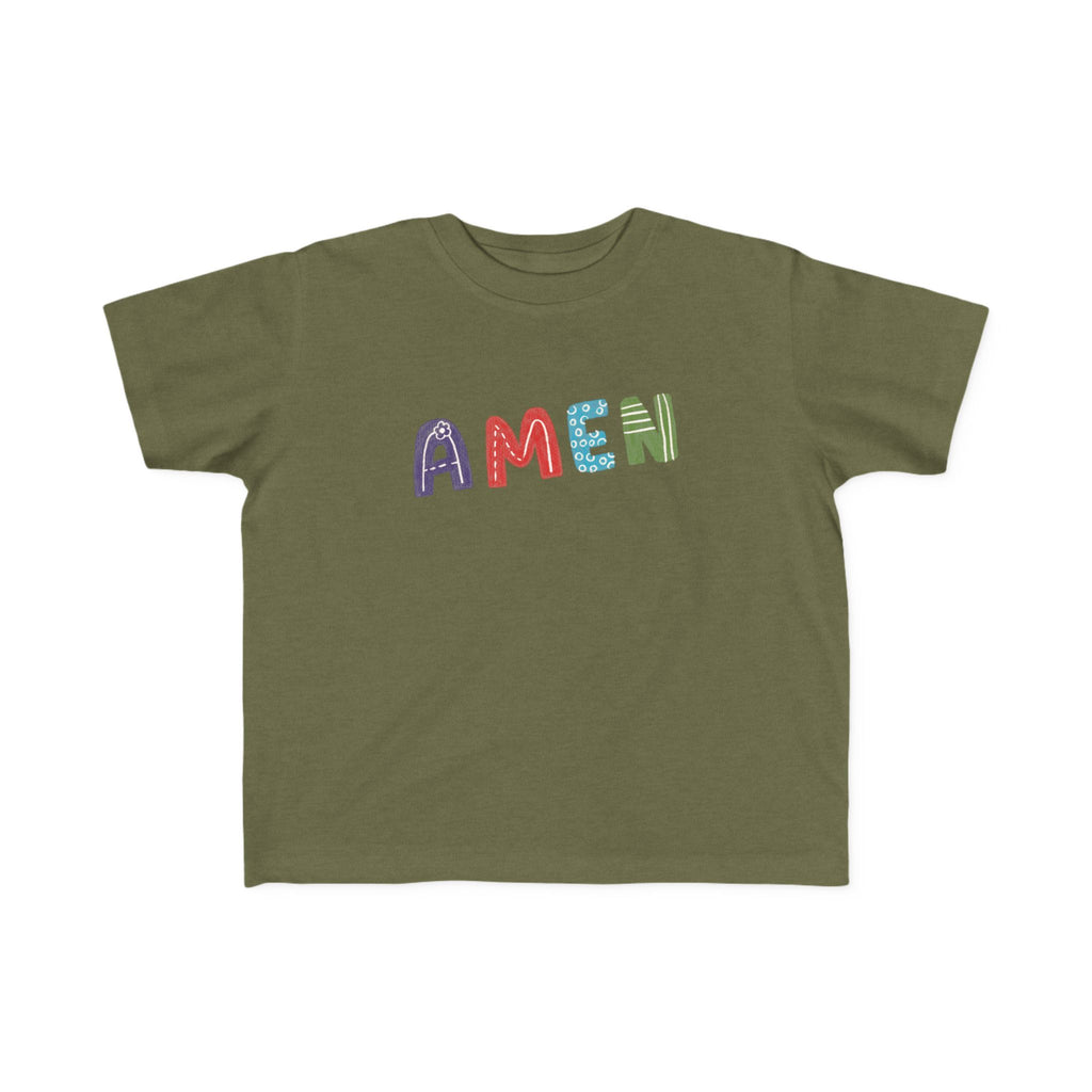 Colorful Toddler's 'AMEN' Jersey Tee - Comfortable & Fun Kids Wear