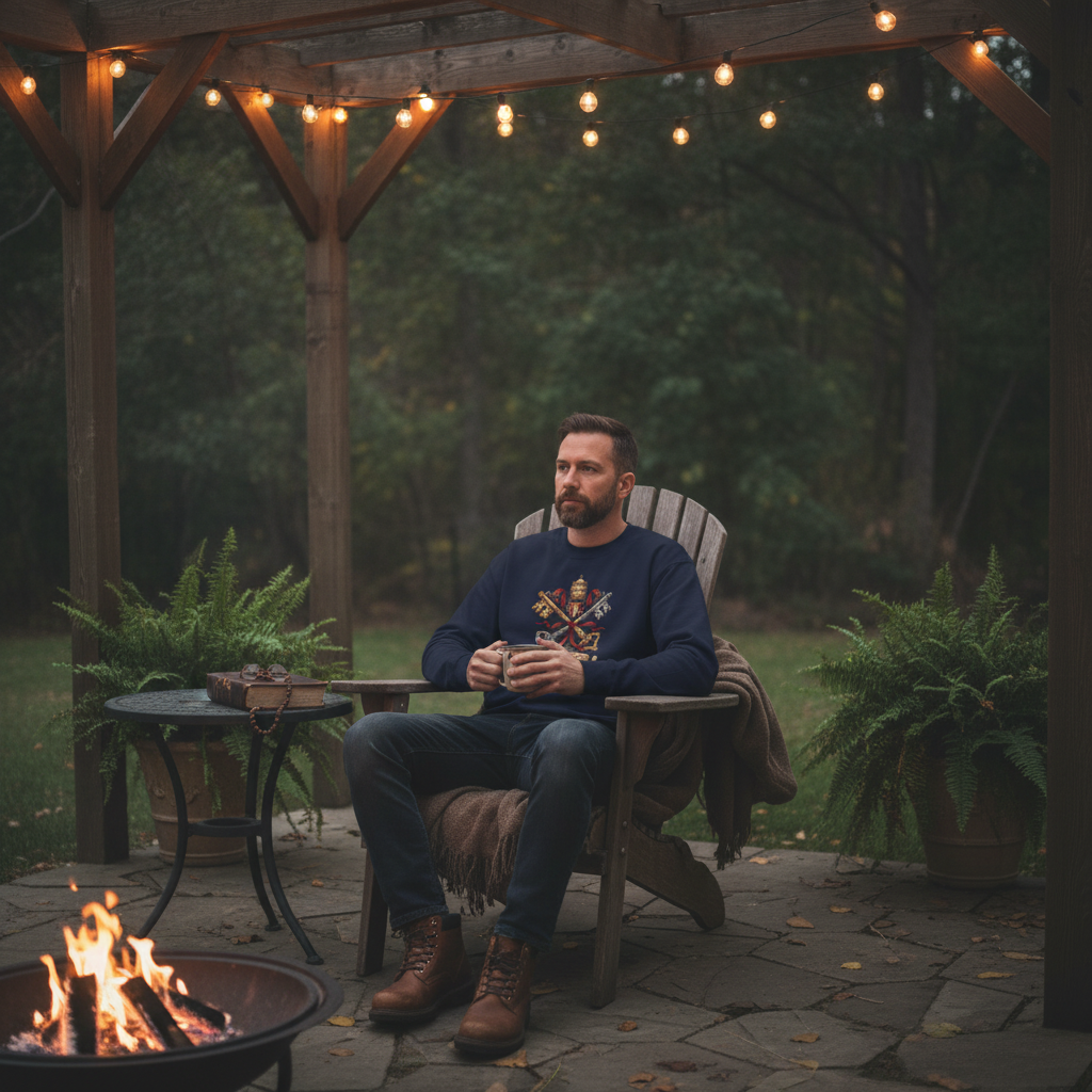 Papal Keys to the Kingdom Catholic Sweatshirt | Vatican Emblem Crewneck