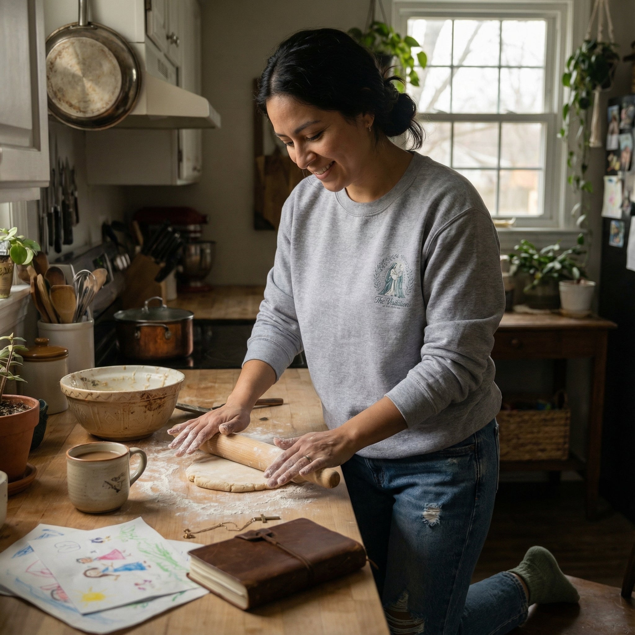 Vintage Our Lady of the Visitation Catholic Crewneck Sweatshirt