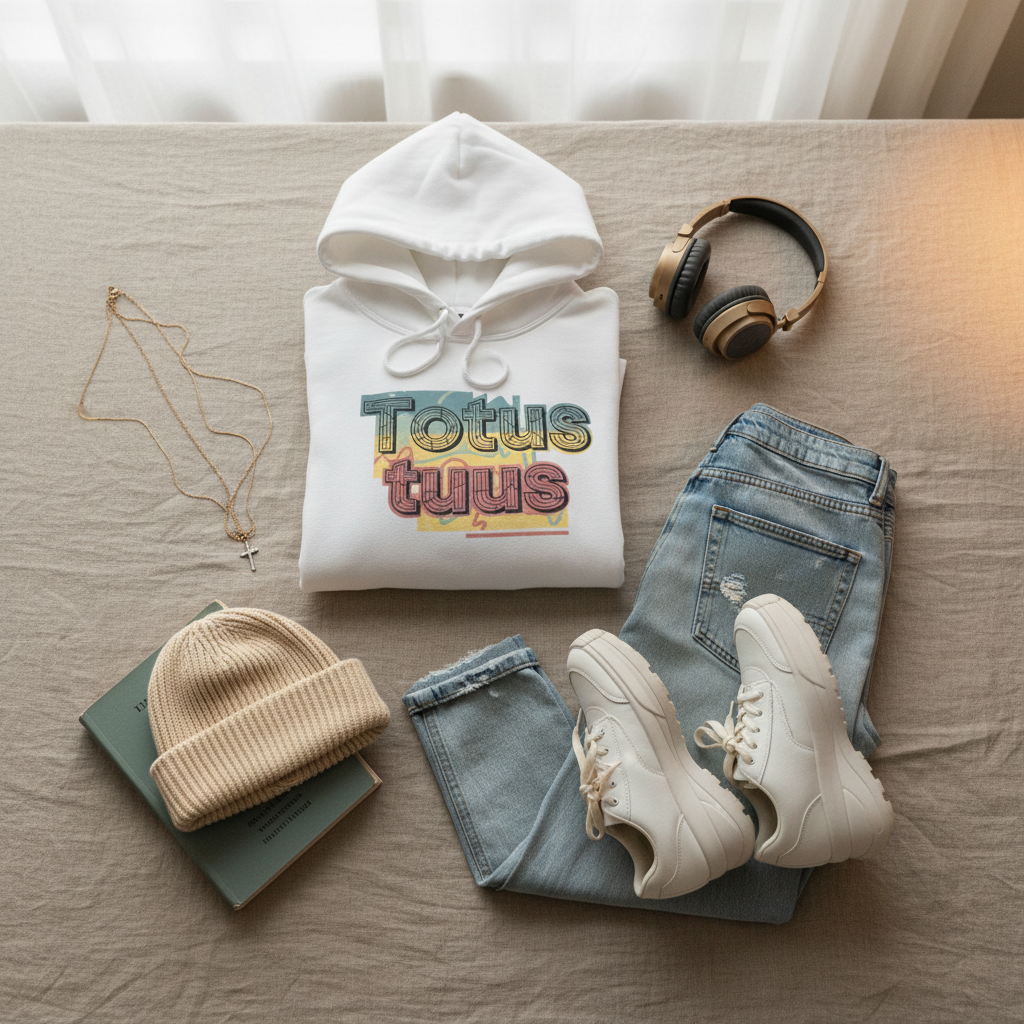 Totus Tuus Retro Hoodie | Modern Catholic Faith Apparel