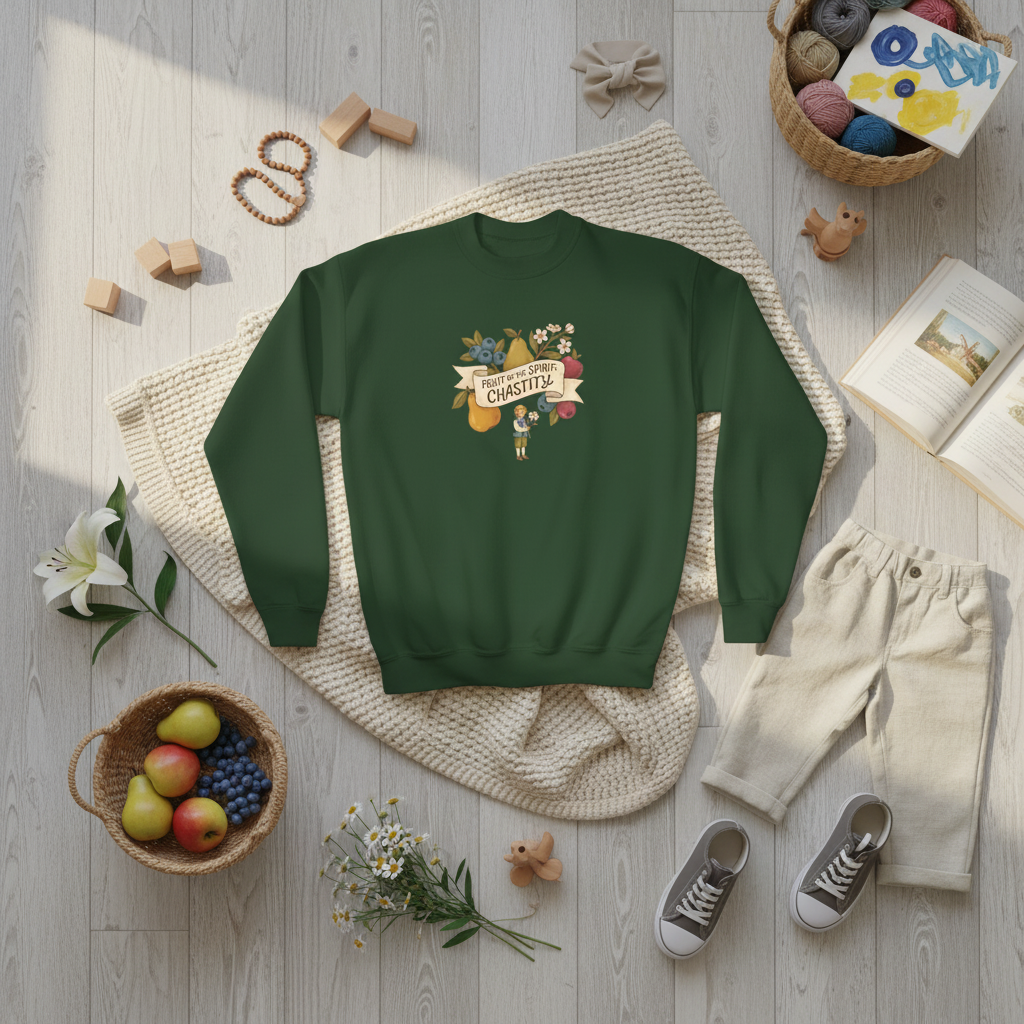 Fruit of the Spirit: Chastity | Catholic Youth Crewneck Sweatshirt