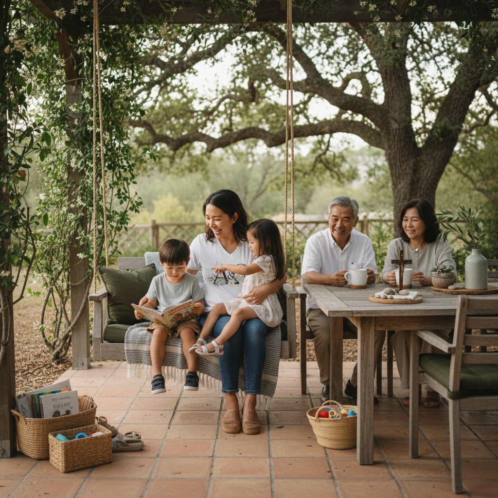 Alpha & Omega Floral V-Neck Tee | Subtle Christian Faith Shirt